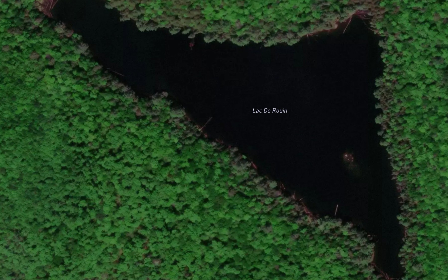 Satellite map of the Lac De Rouin