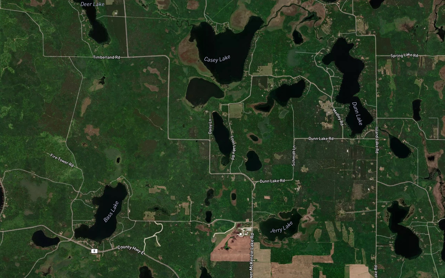 Satellite map of the Loon Lake
