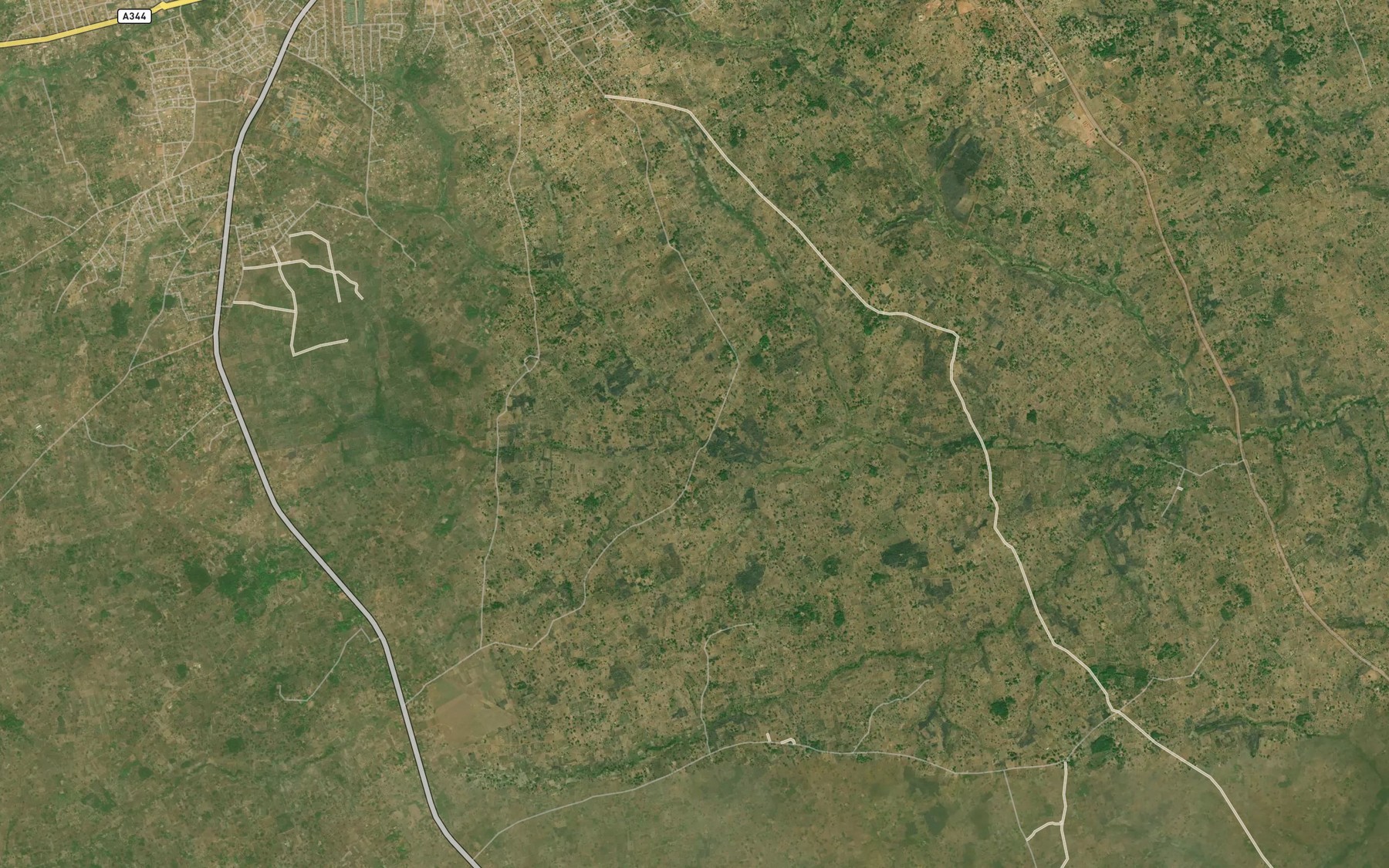 Satellite map of the River Agyaku