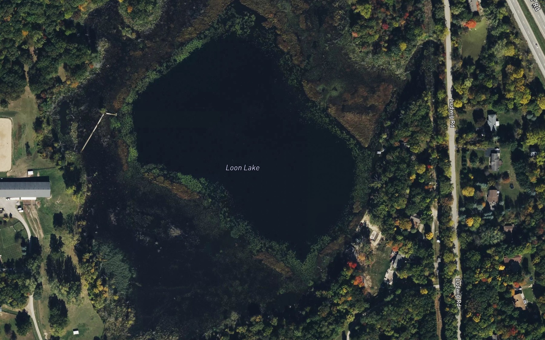 Satellite map of the Loon Lake