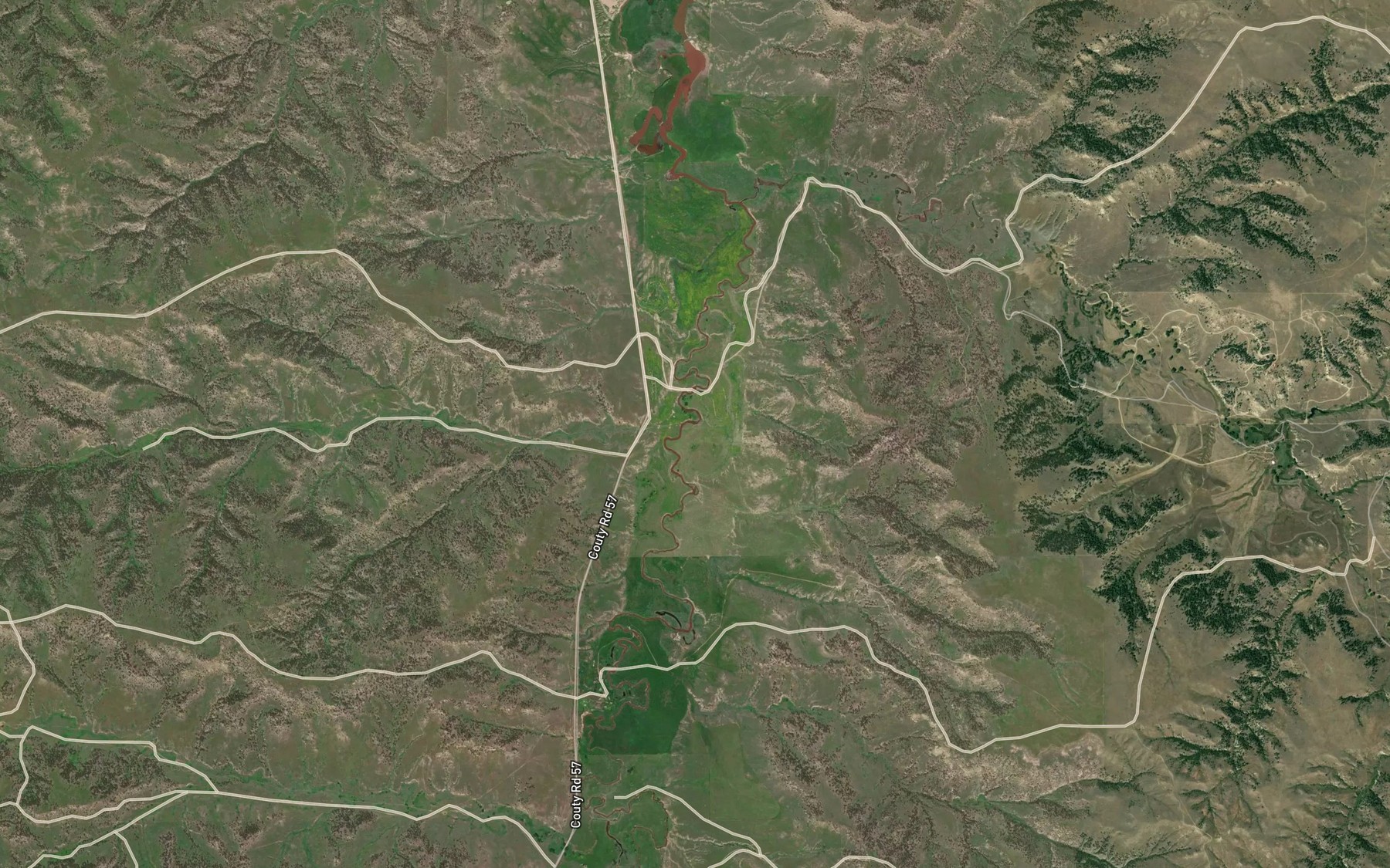 Satellite map of the Turner Bottom