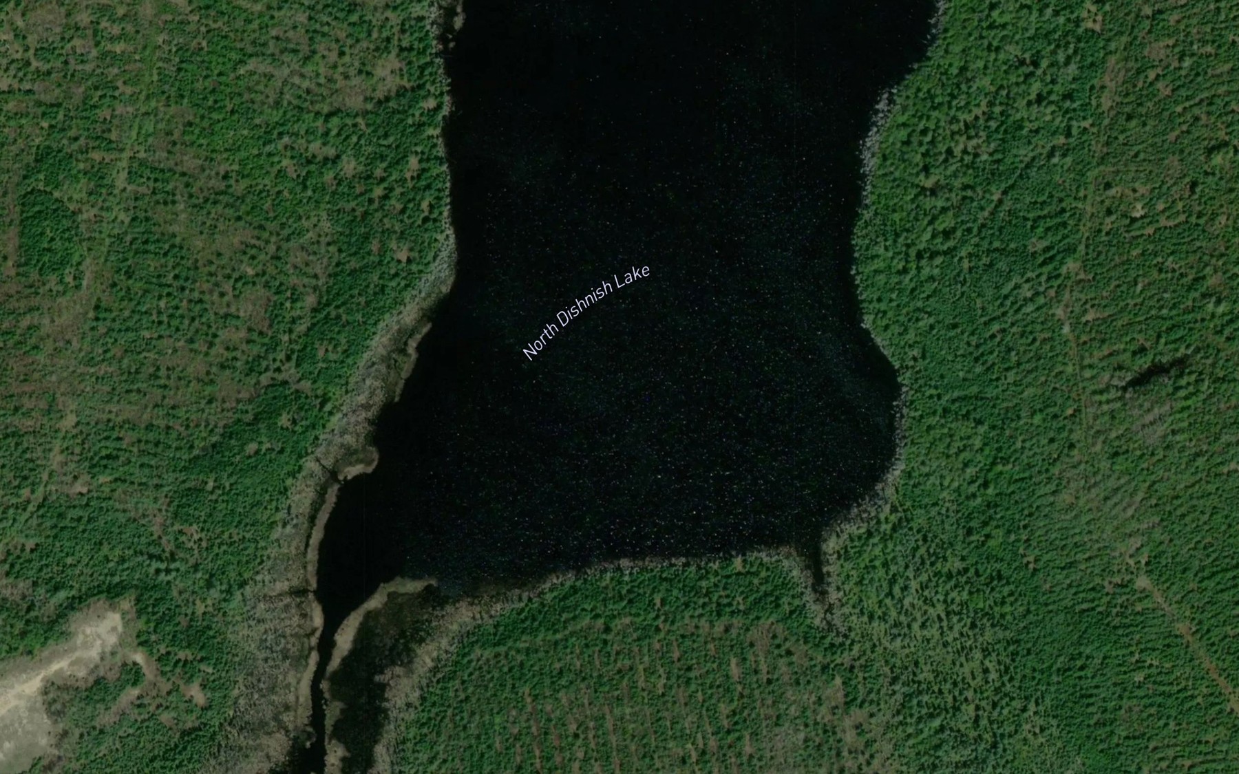 Satellite map of the North Dishnish Lake