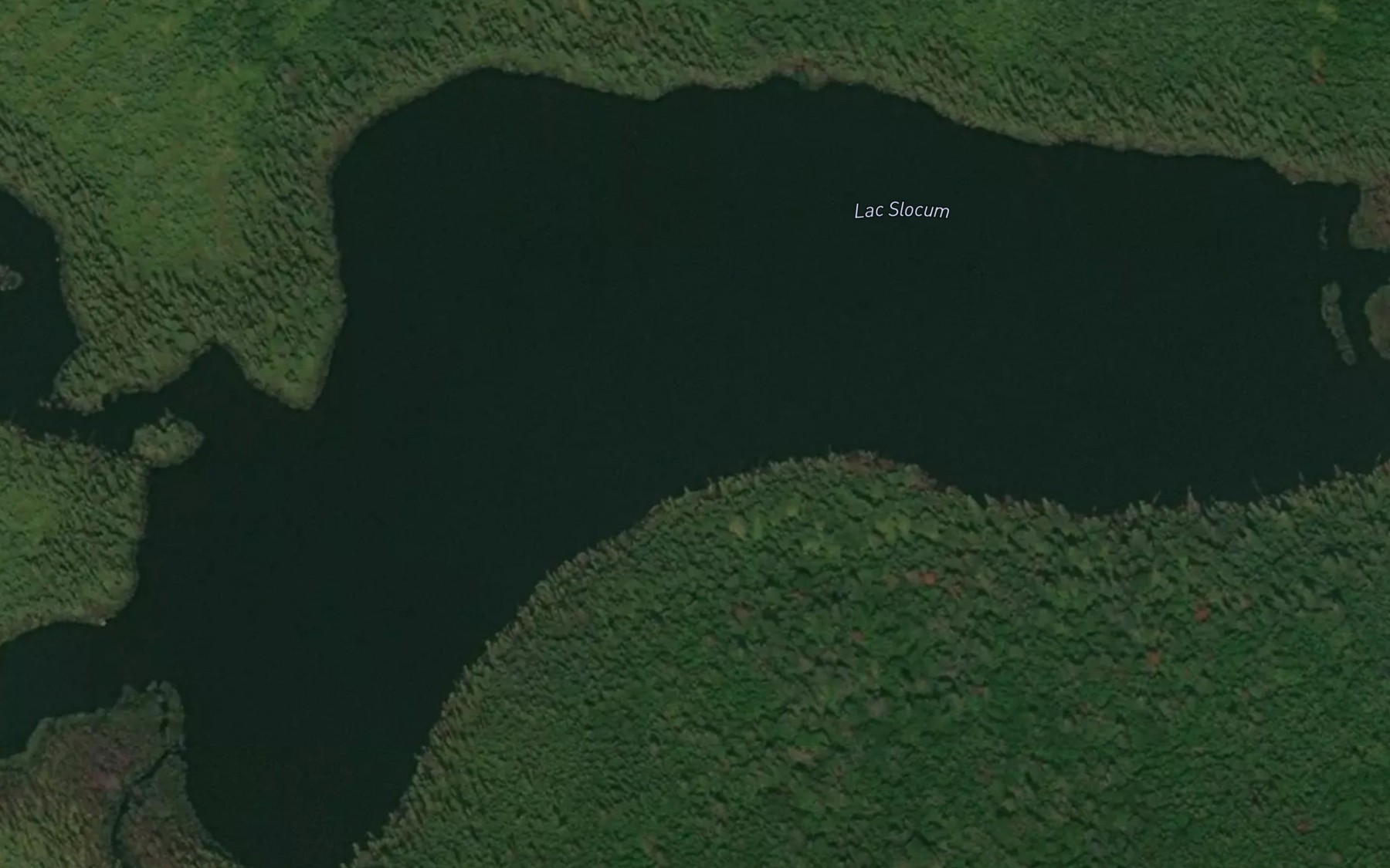 Satellite map of the Lac Slocum