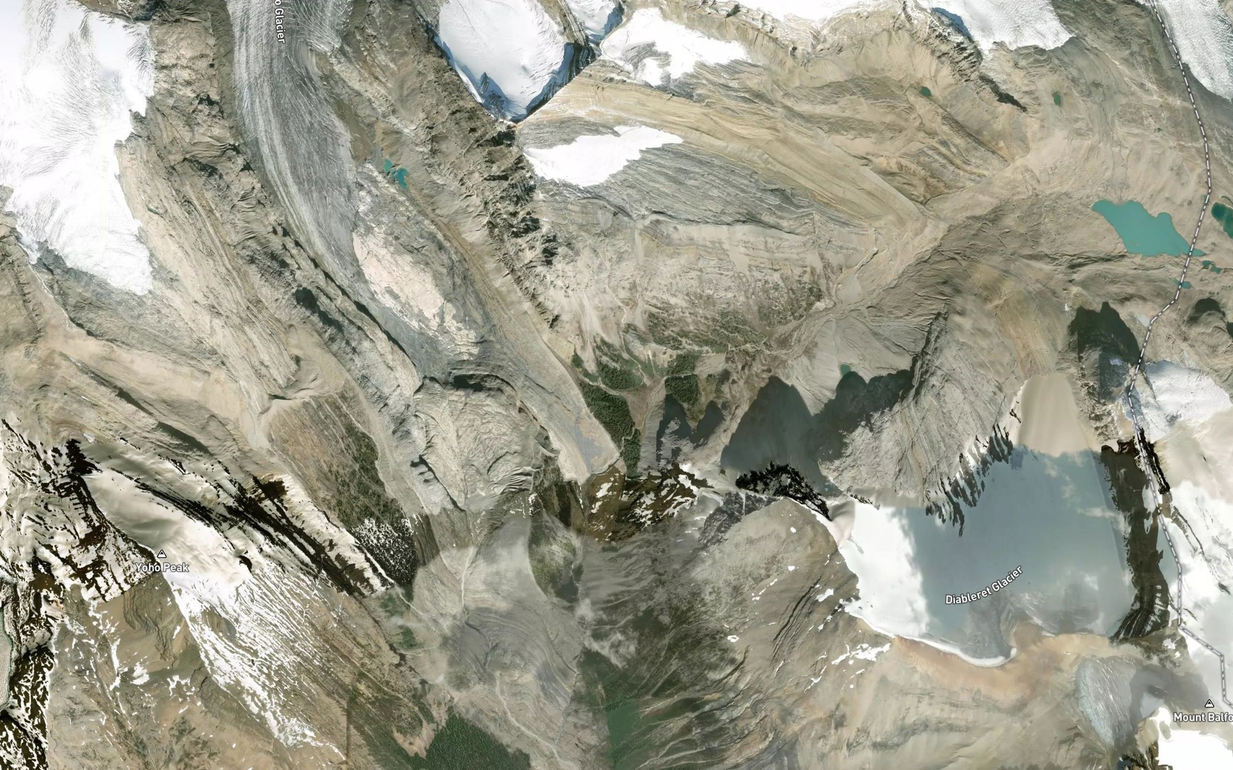 Satellite map of the Waves Creek