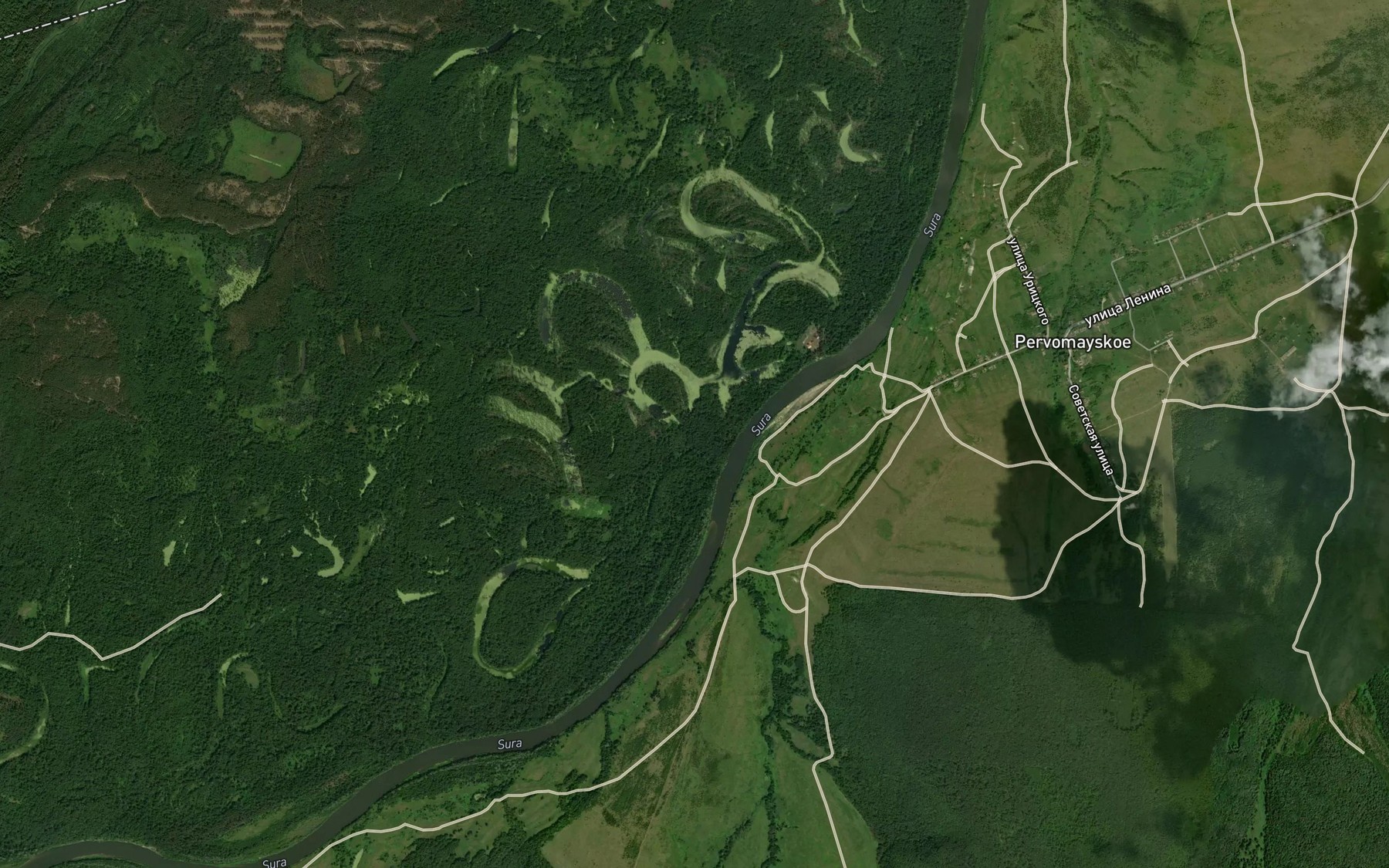 Satellite map of the Sinyash