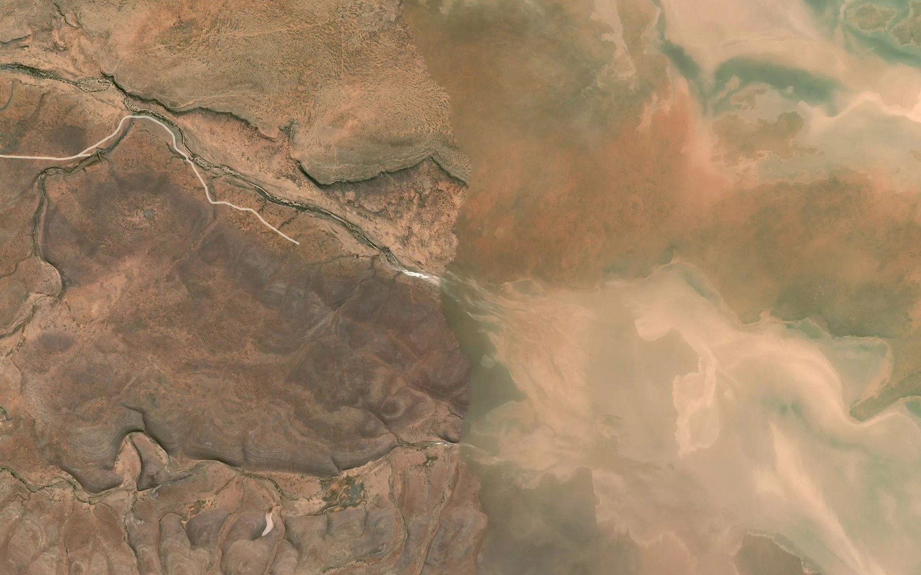 Satellite map of the Teatree Creek