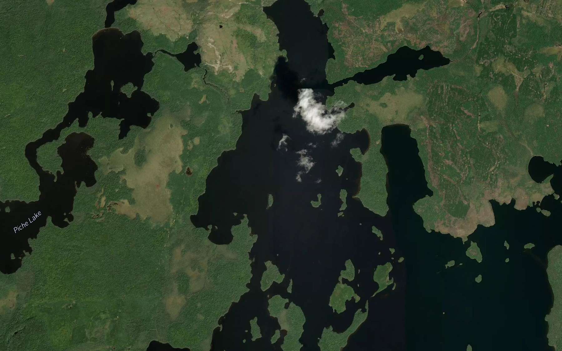 Satellite map of the Outlet Bay