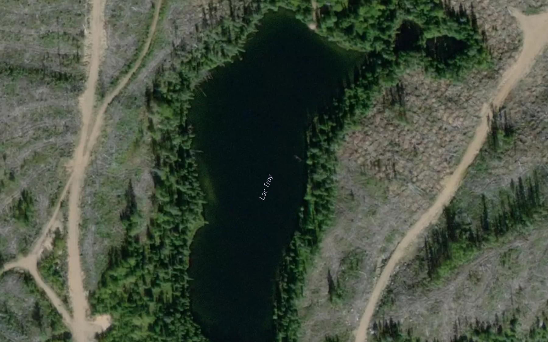 Satellite map of the Lac Ulster