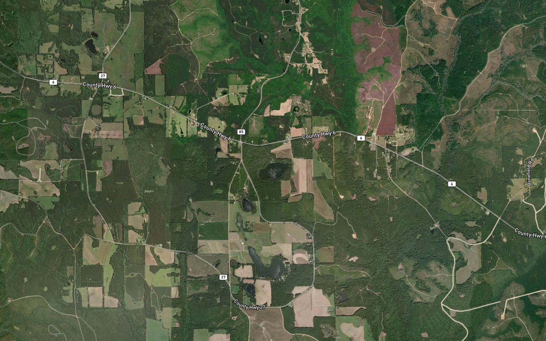 Satellite map of the Shipps Pond