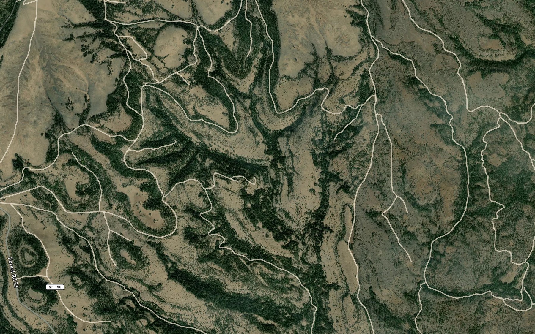 Satellite map of the Aspen Creek