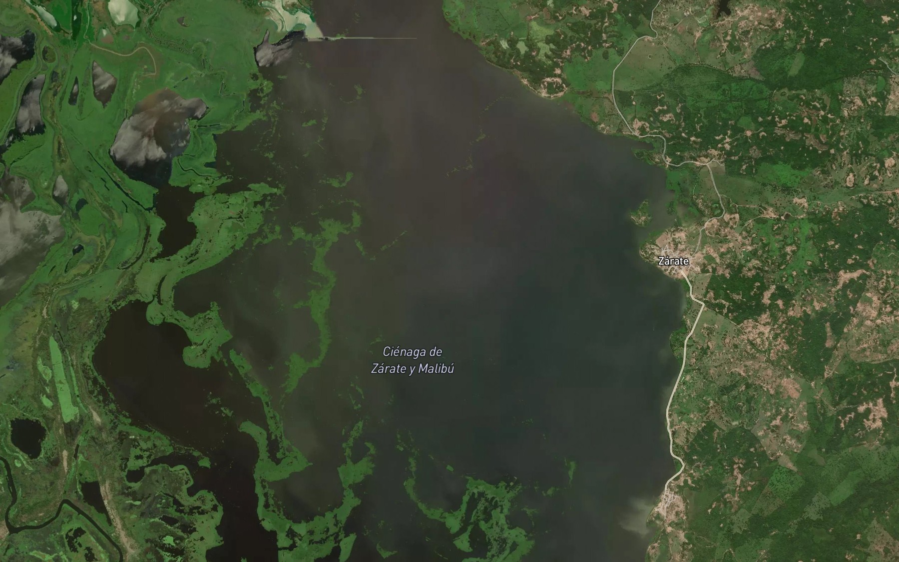 Satellite map of the Cienaga de Zarate