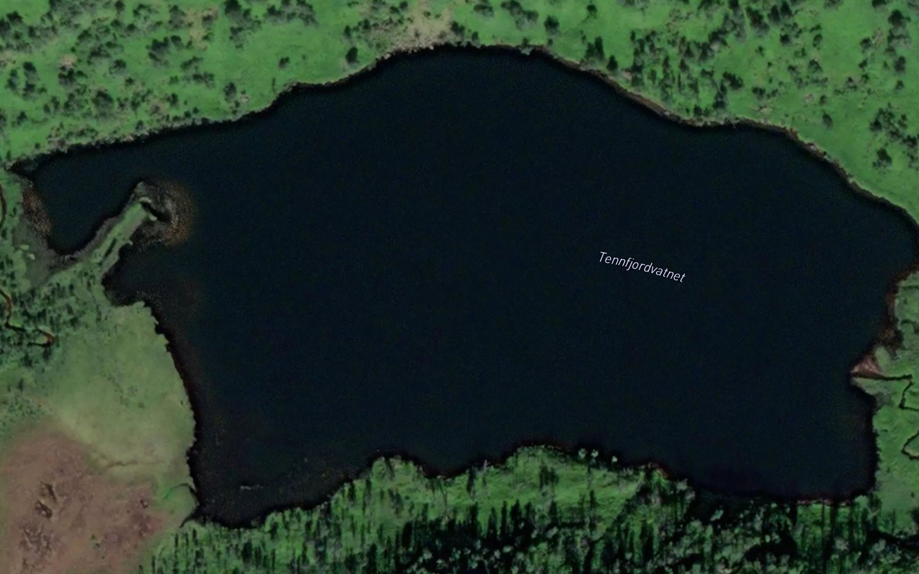 Satellite map of the Tennfjordvatnet