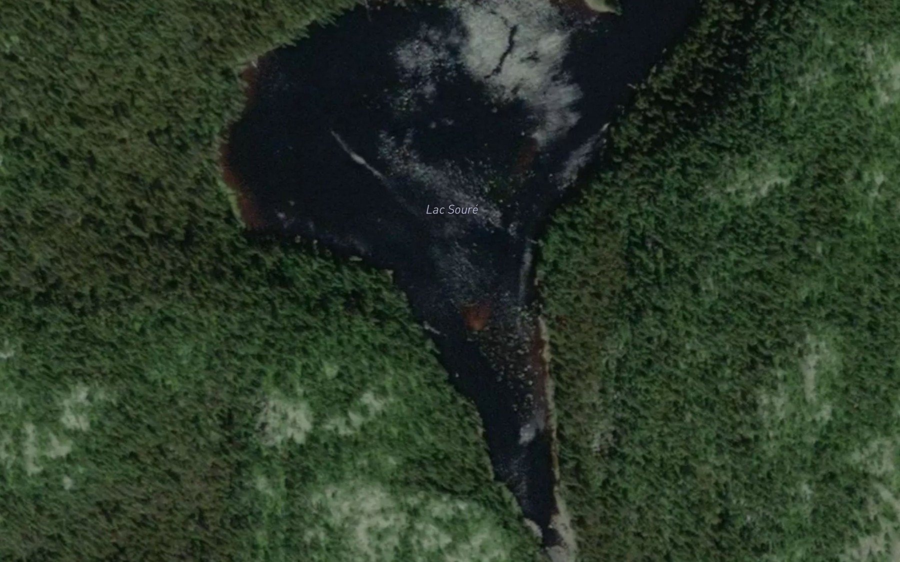 Satellite map of the Lac Soure