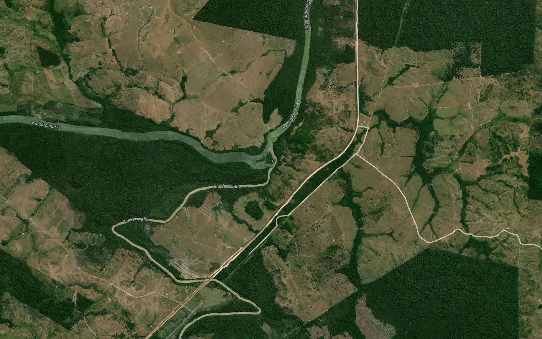 Satellite map of the Rio Vermelho