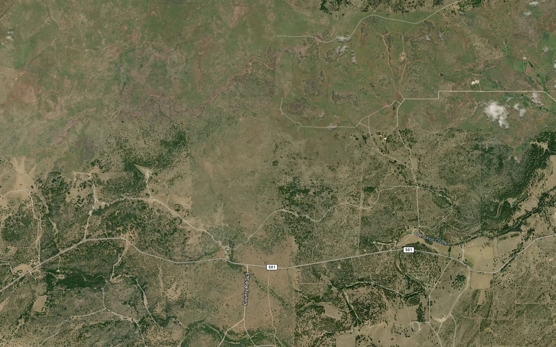 Satellite map of the Heck Springs