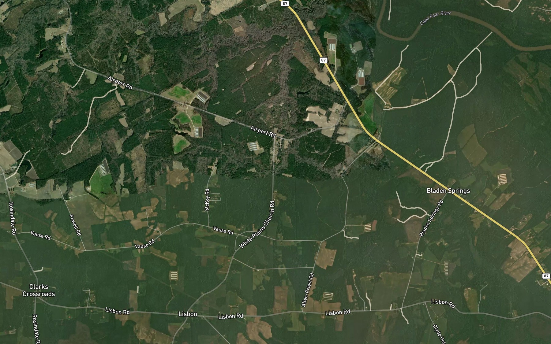 Satellite map of the Watson Branch