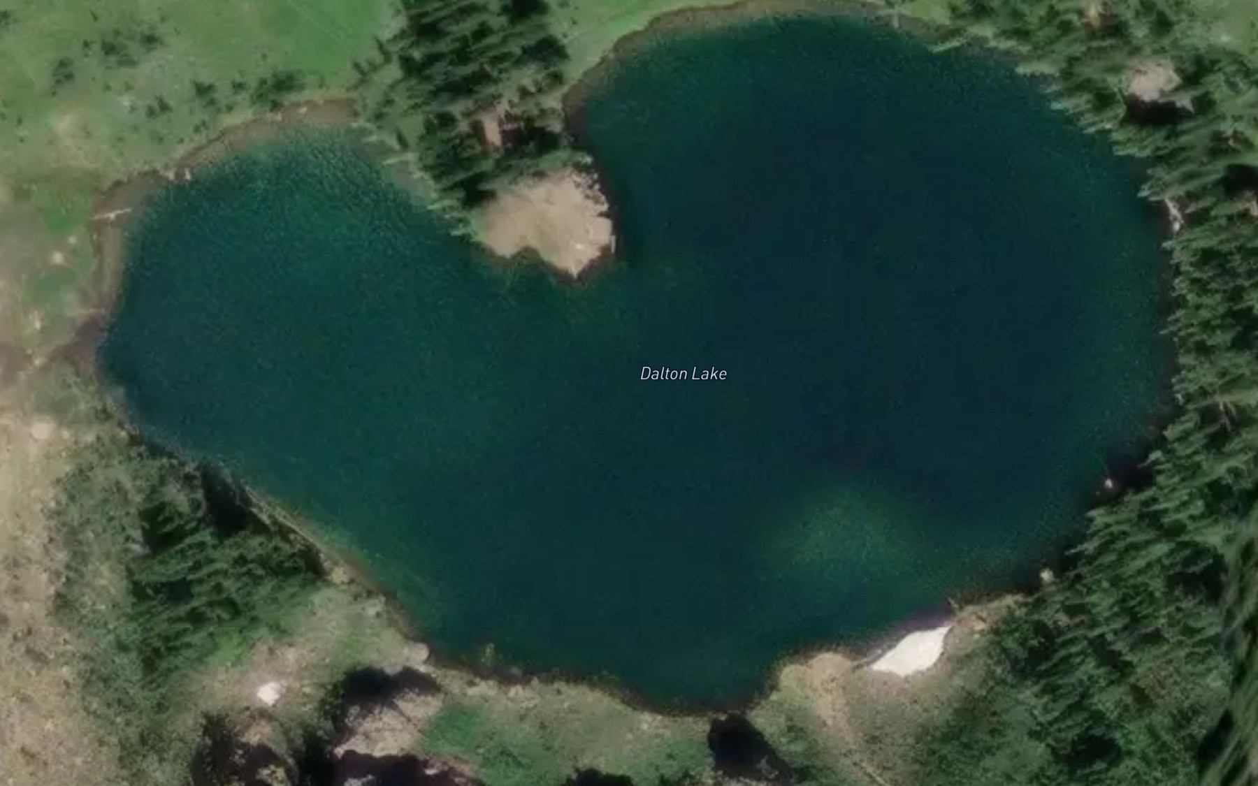 Satellite map of the Dalton Lake