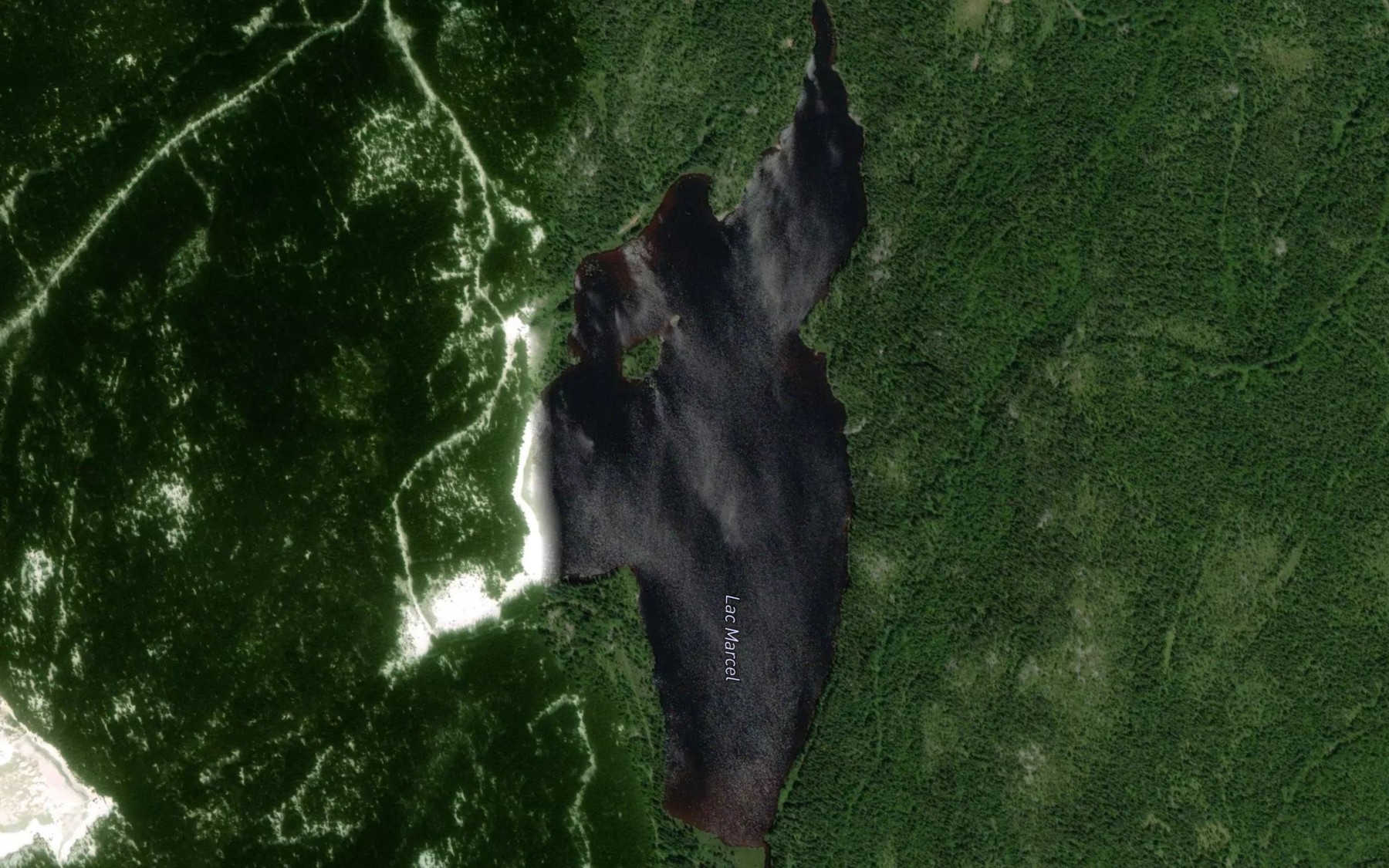 Satellite map of the Lac Marcel