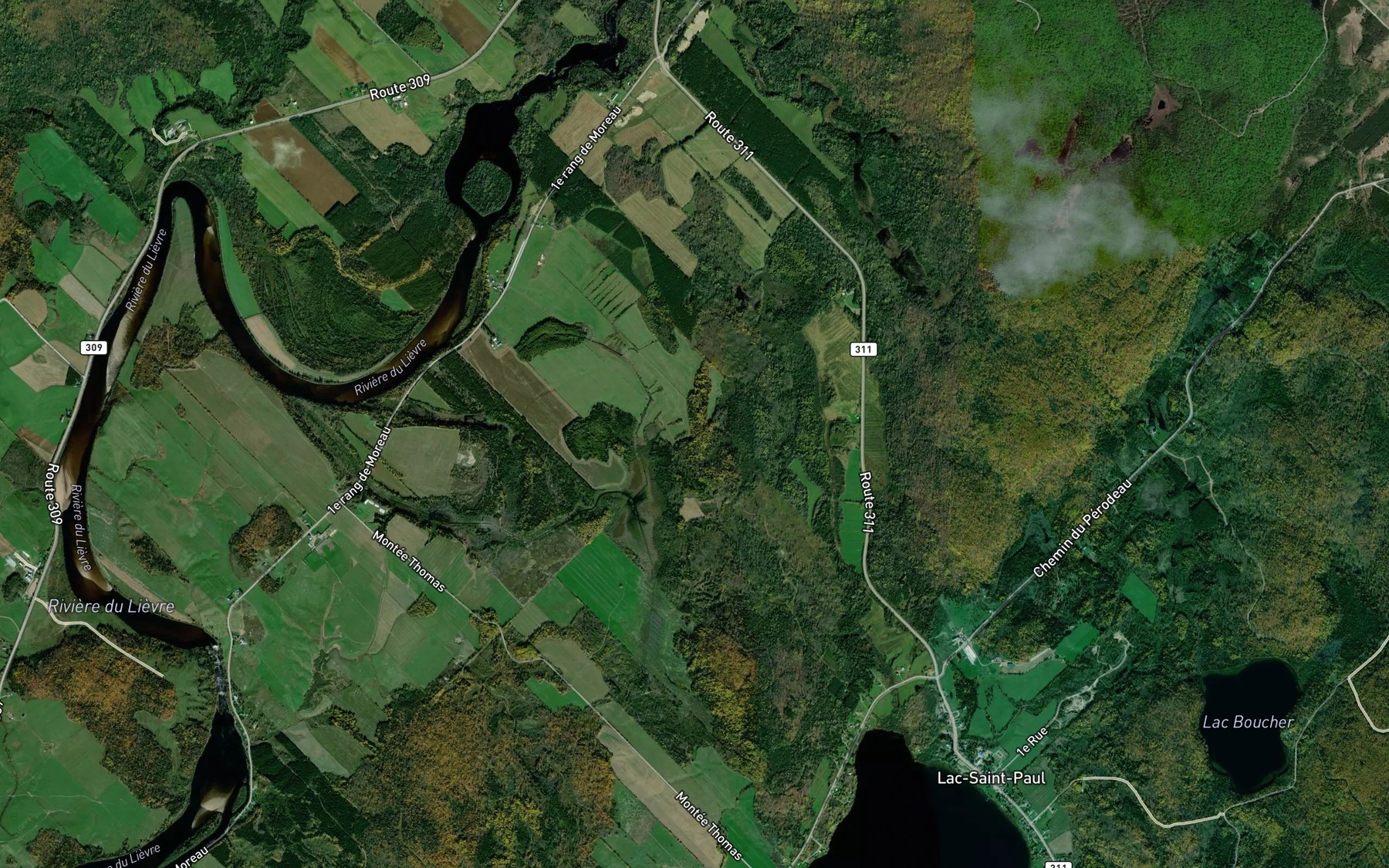 Satellite map of the Branche du Fronteau