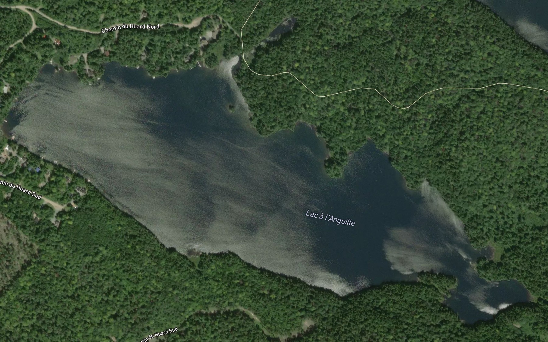 Satellite map of the Lac a l'Anguille