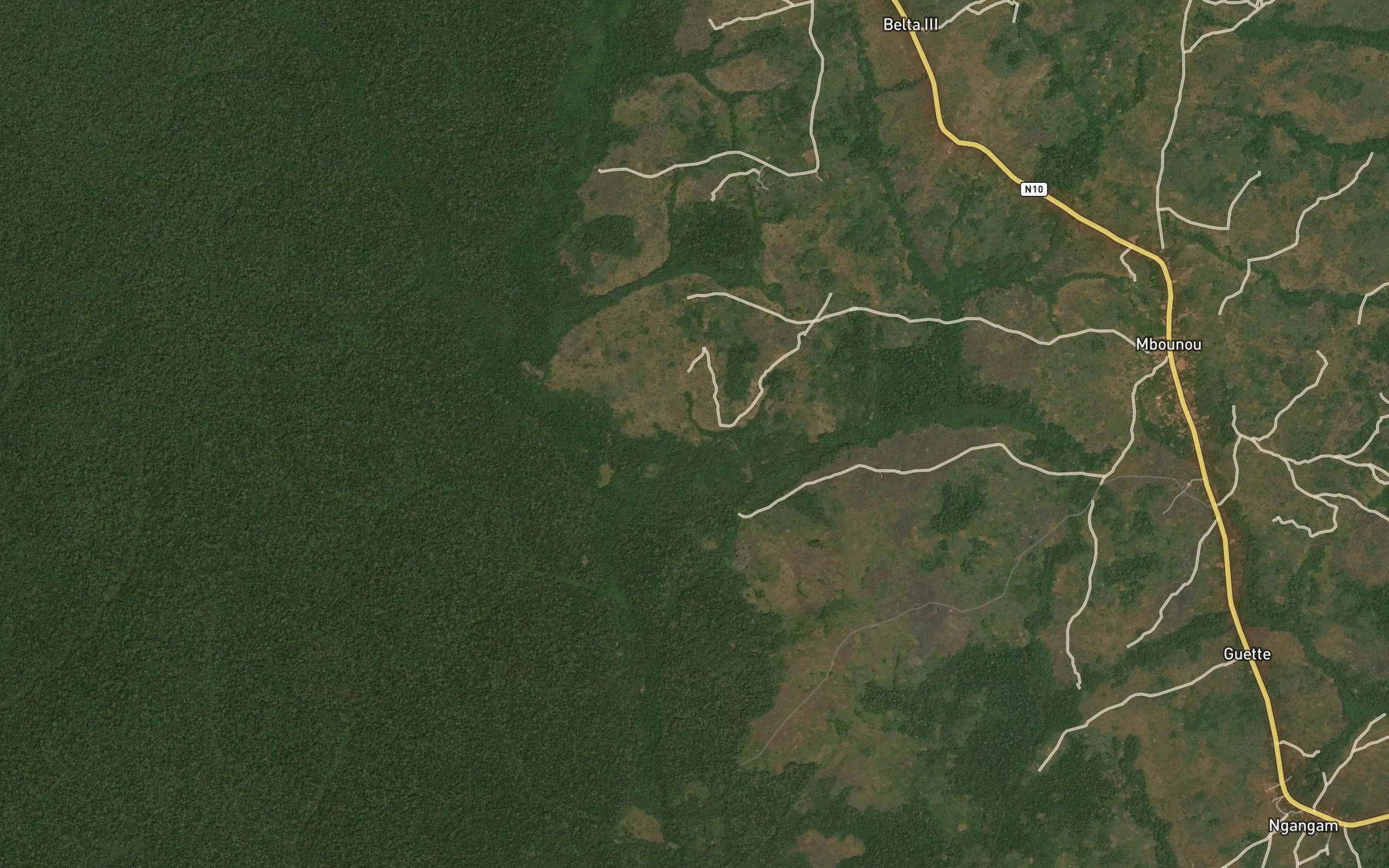Satellite map of the Nkwele