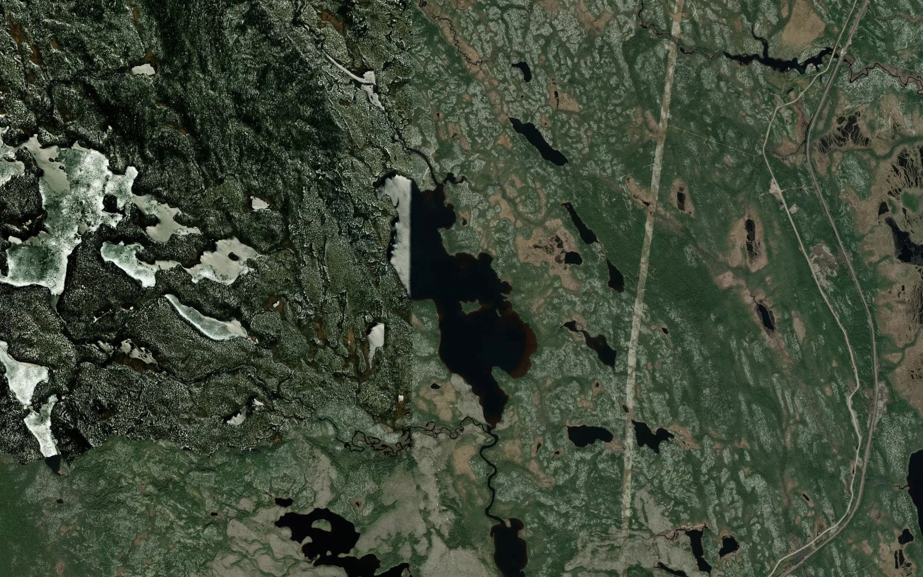 Satellite map of the Lac Tougard