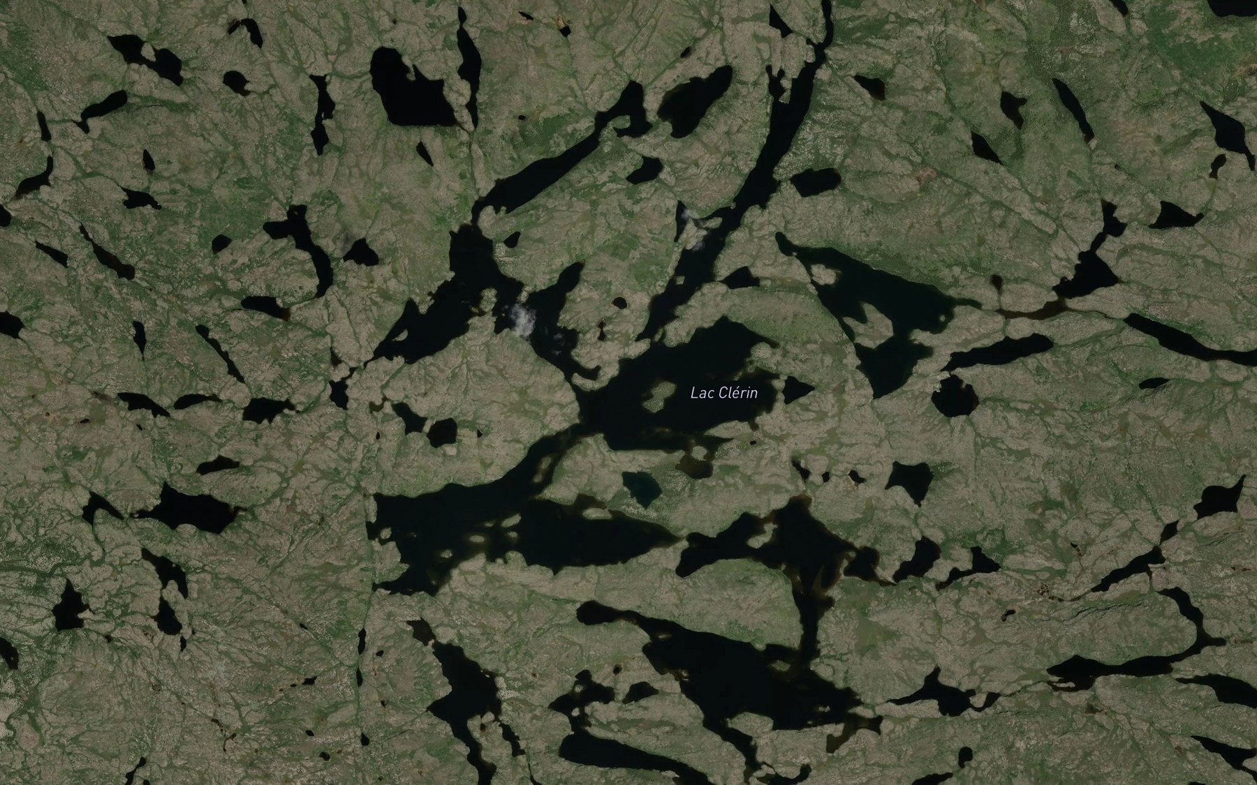 Satellite map of the Lac Clerin