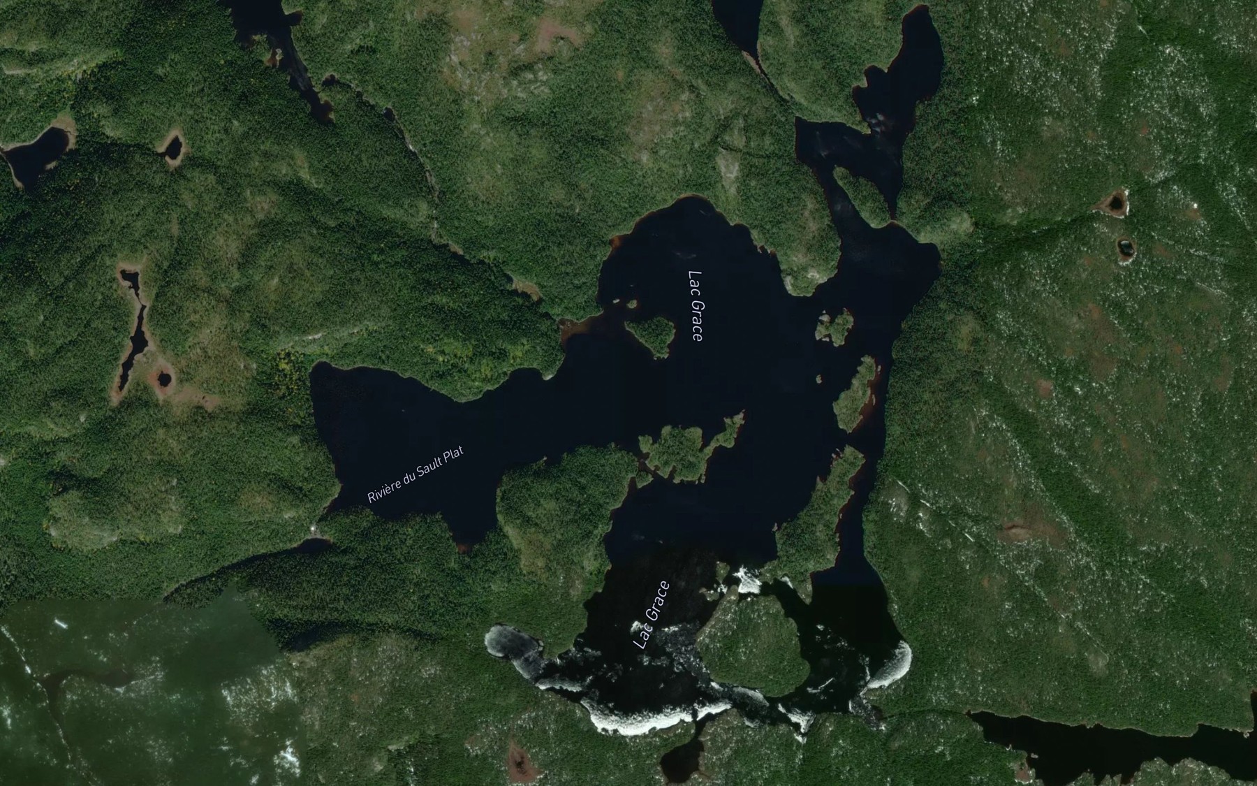 Satellite map of the Lac Grace