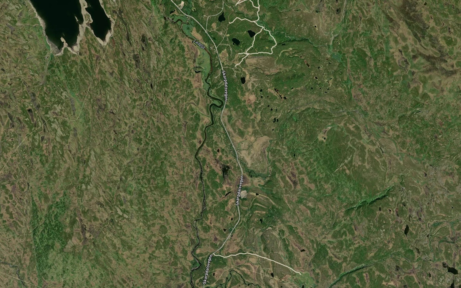 Satellite map of the Storrybekken