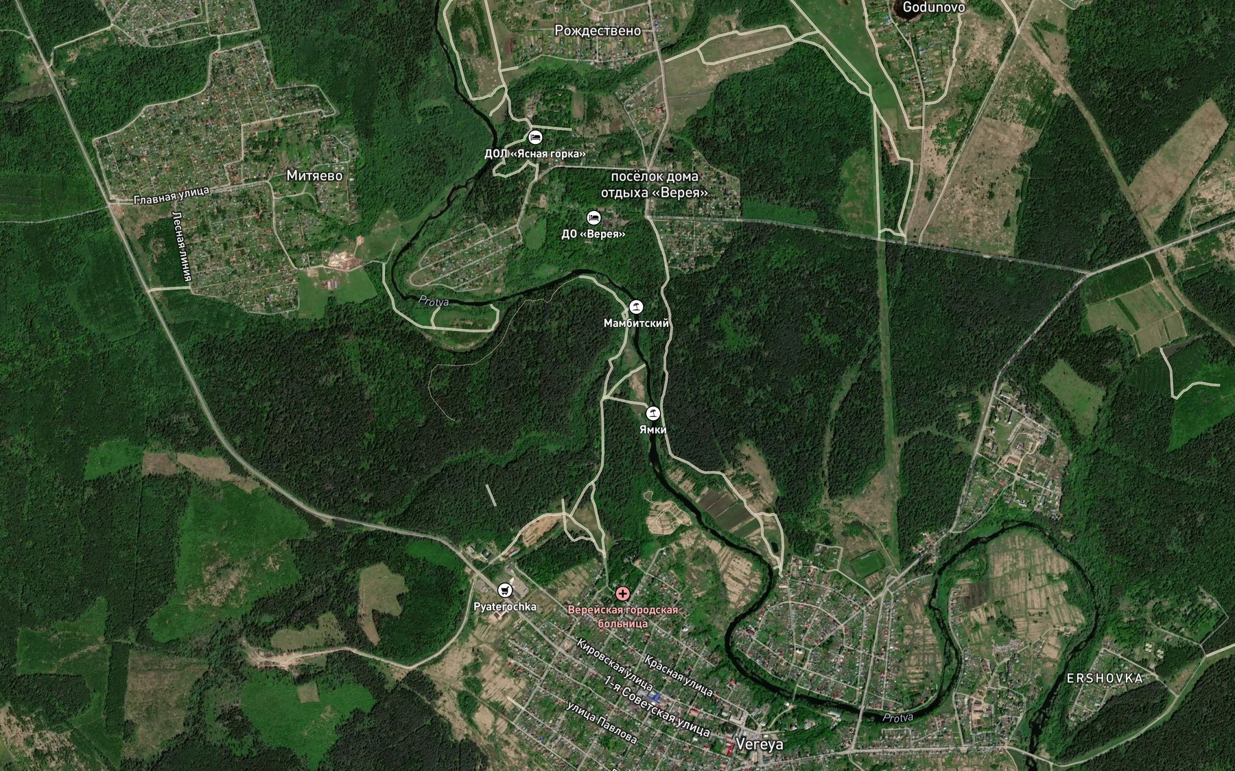 Satellite map of the Ratovka