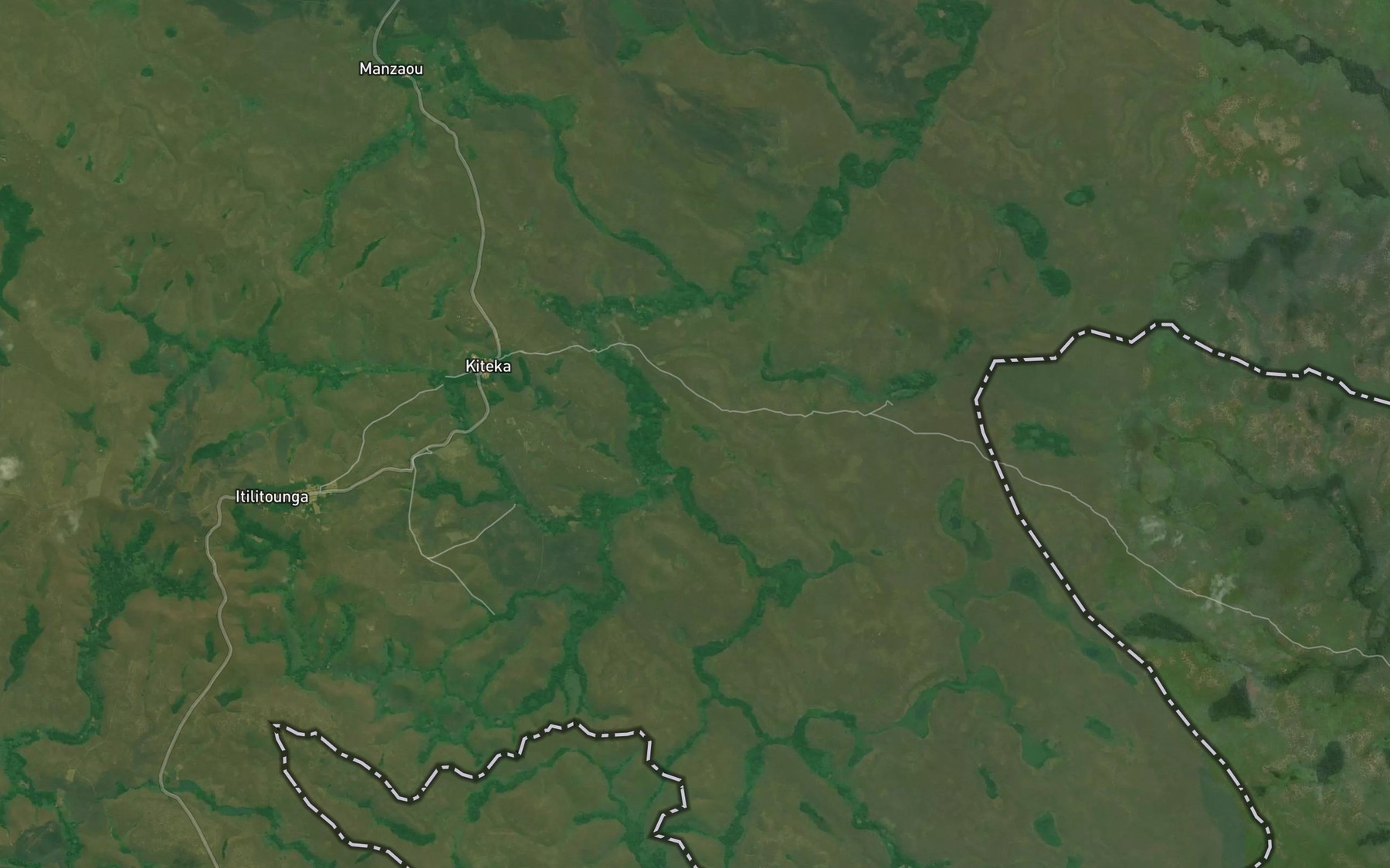 Satellite map of the Mangoufou