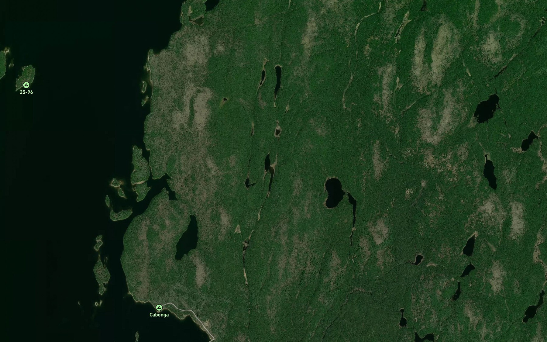 Satellite map of the Lac Vesou