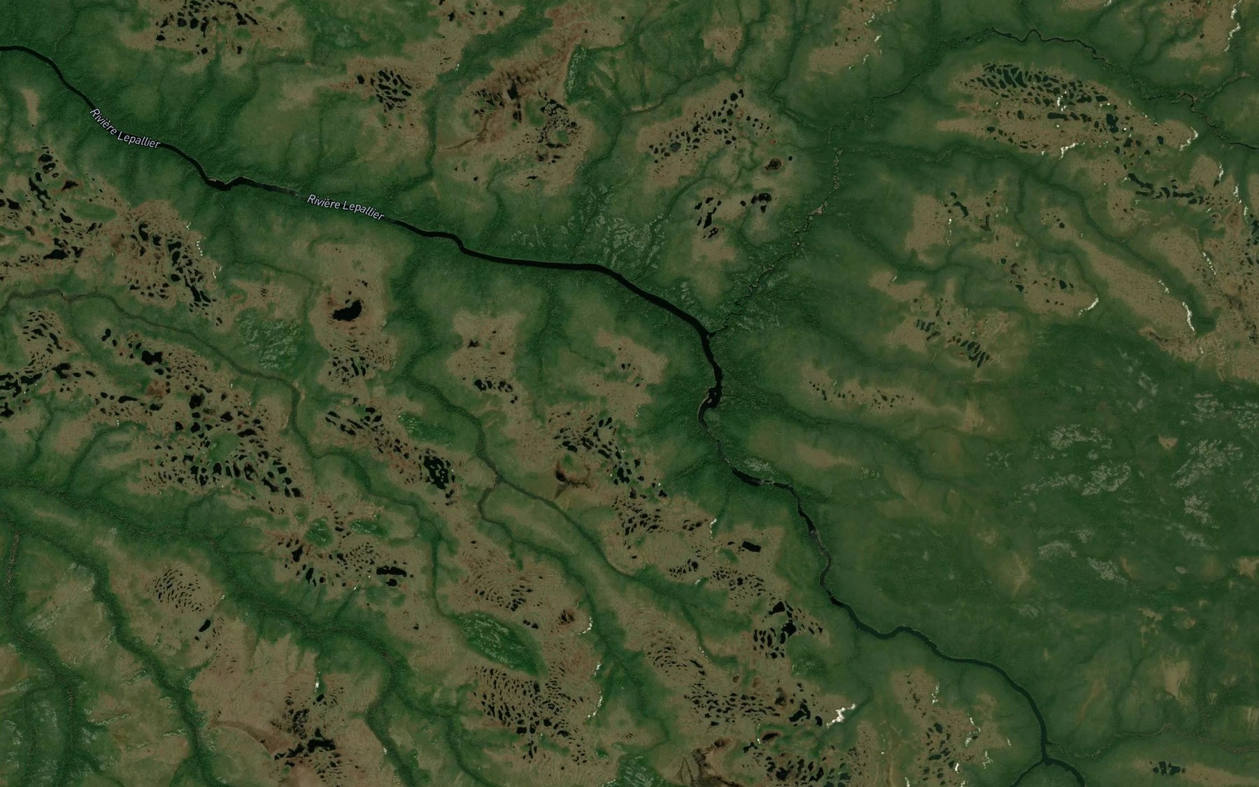Satellite map of the Ruisseau Kapimichiskau