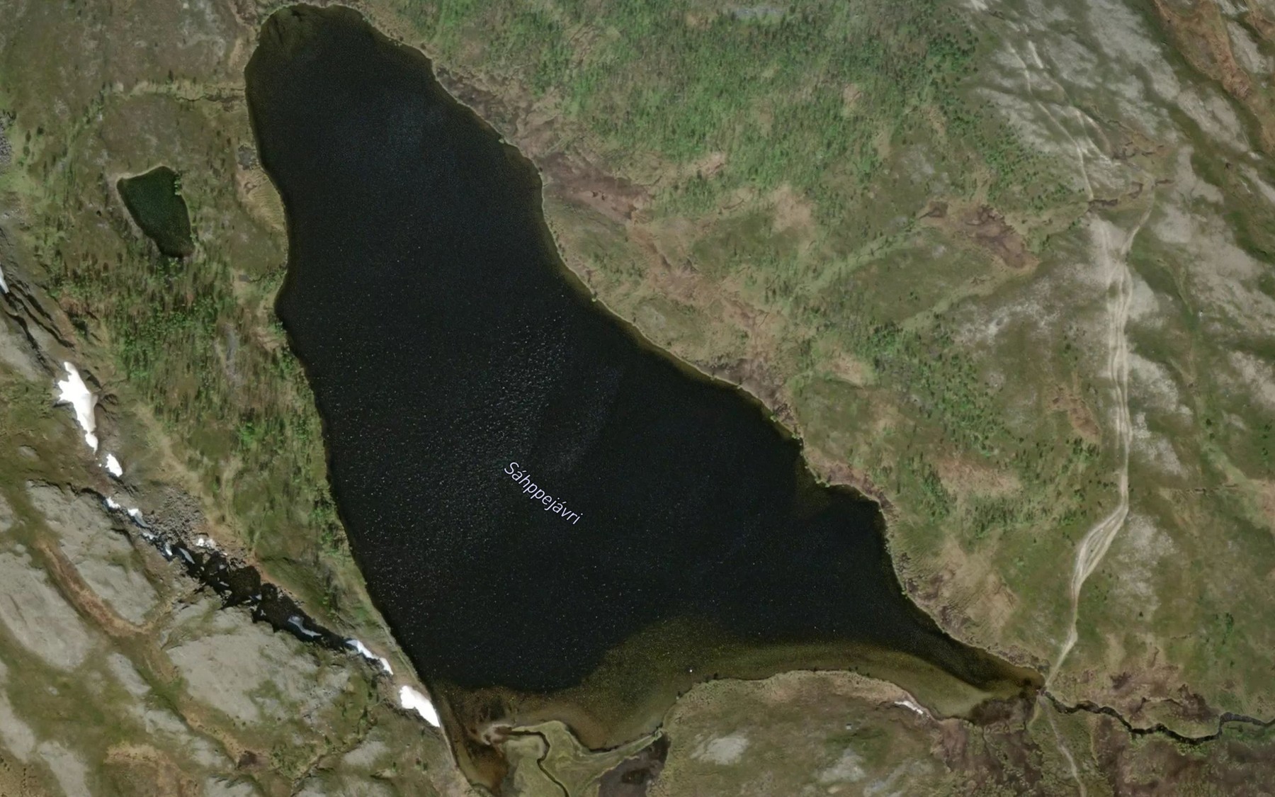 Satellite map of the Sahppejavri