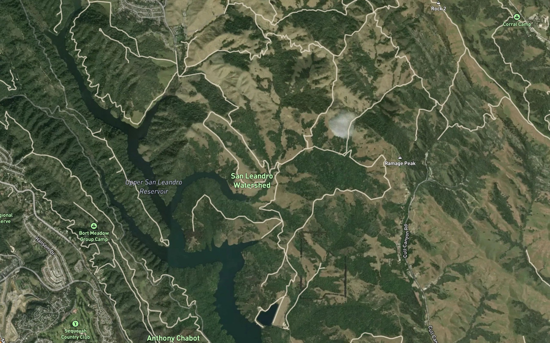 Satellite map of the Buckhorn Creek
