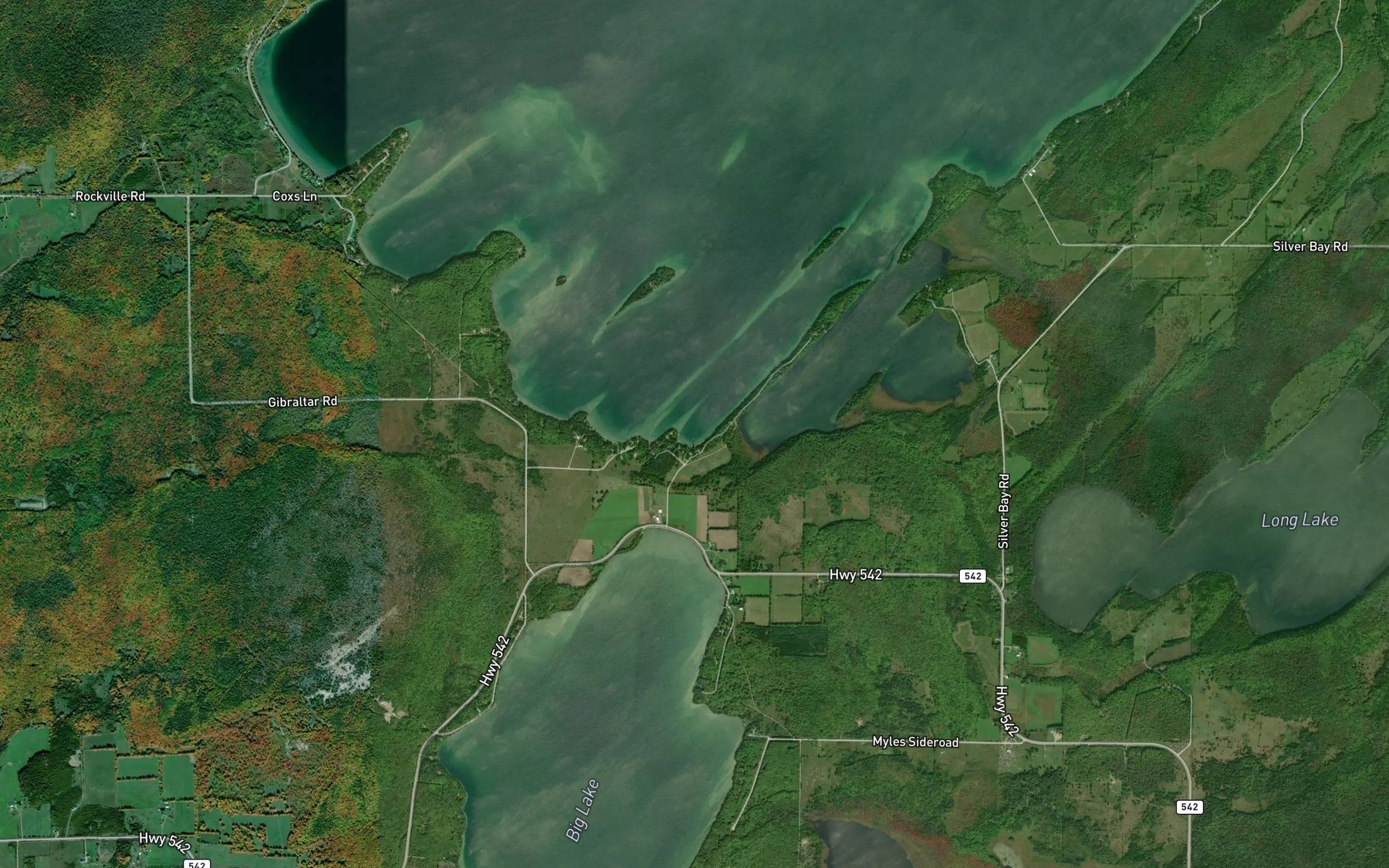 Satellite map of the Jump's Bay