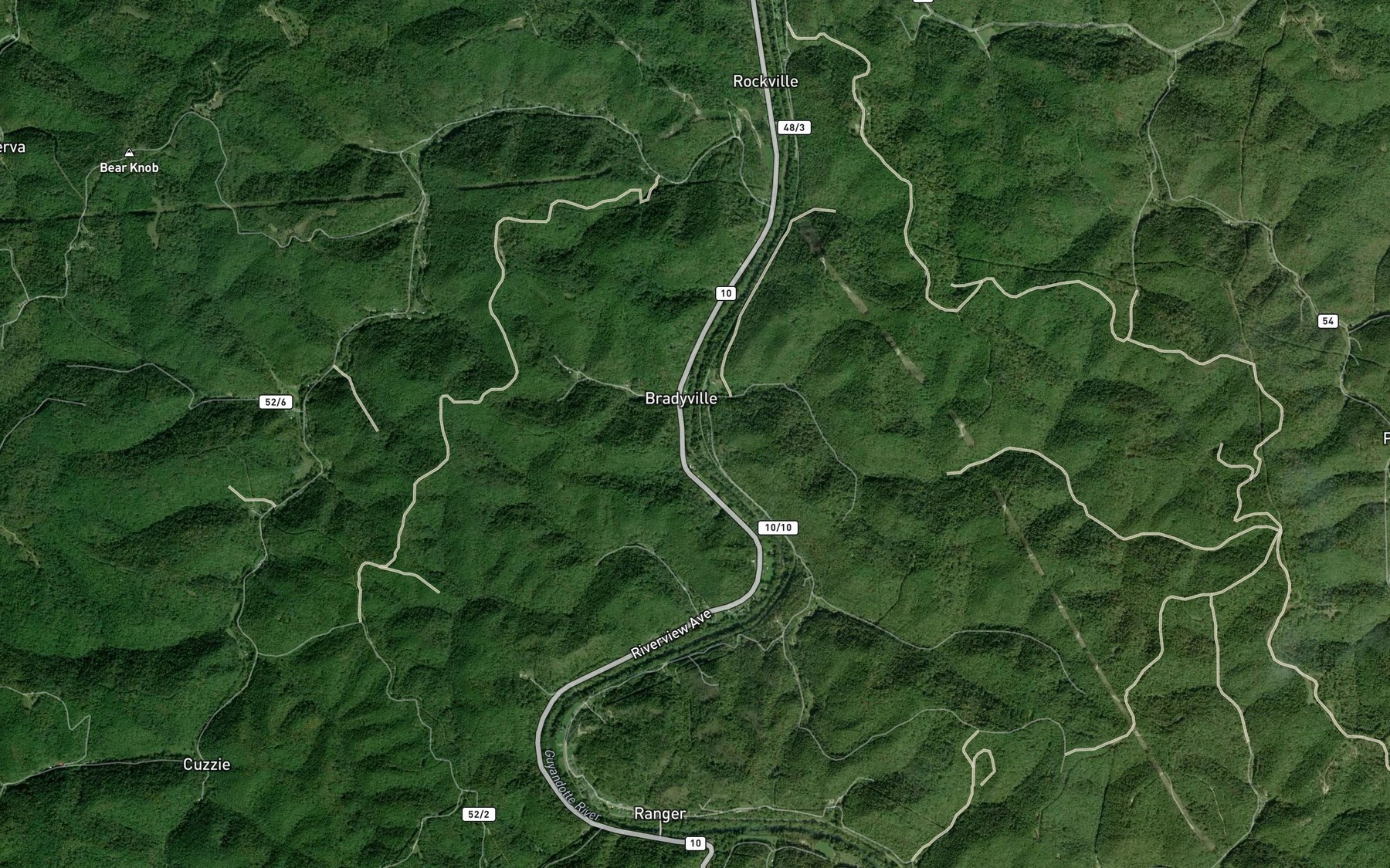 Satellite map of the Furnett Creek