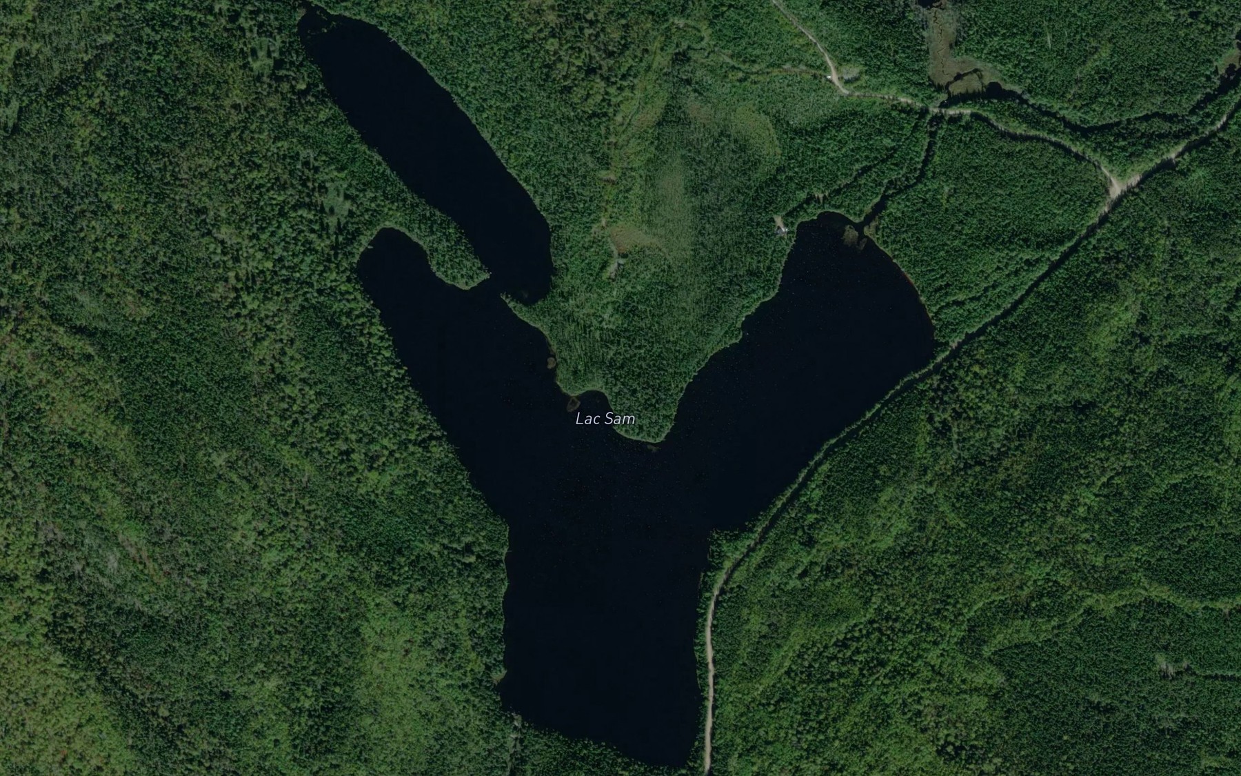 Satellite map of the Lac Sam
