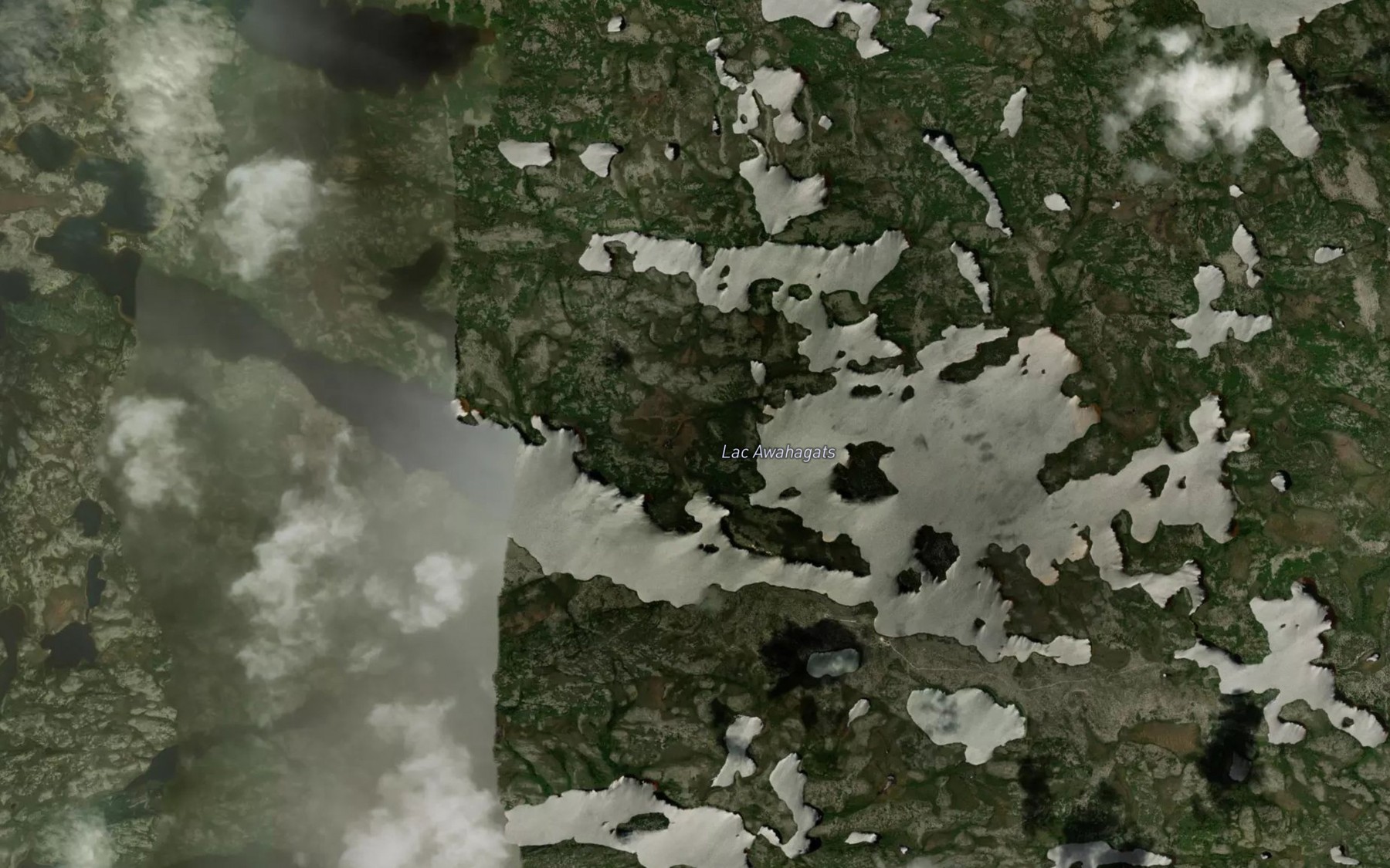 Satellite map of the Lac Awahagats