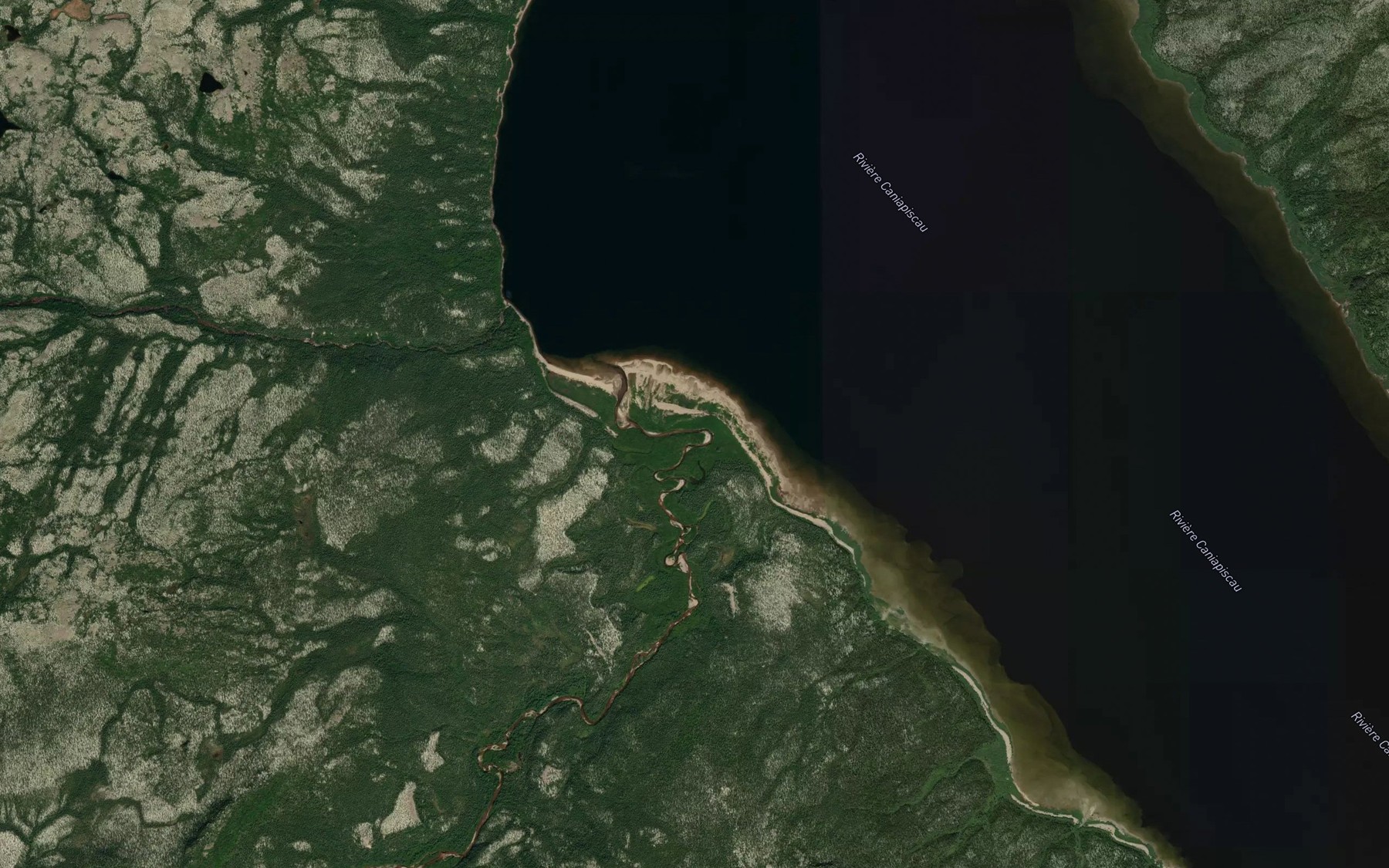 Satellite map of the Riviere Utapanaskwatikuch