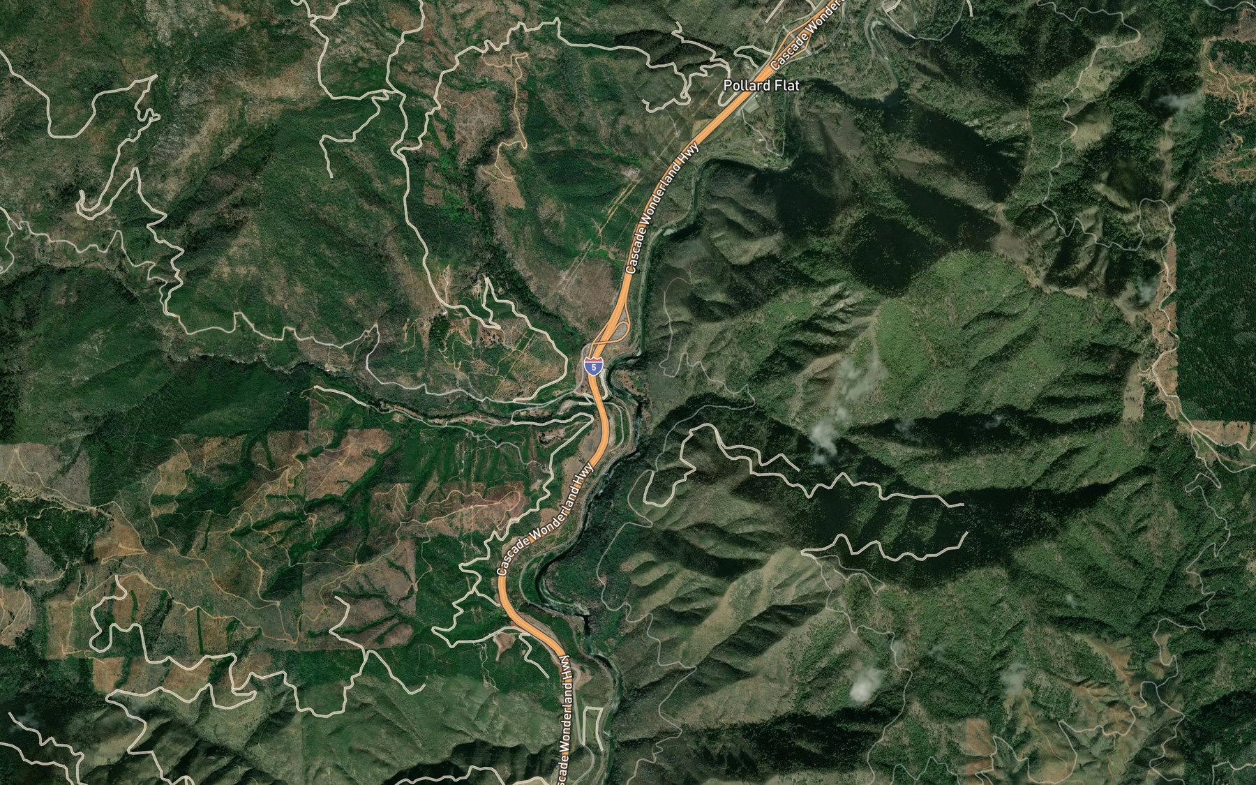 Satellite map of the Slate Creek