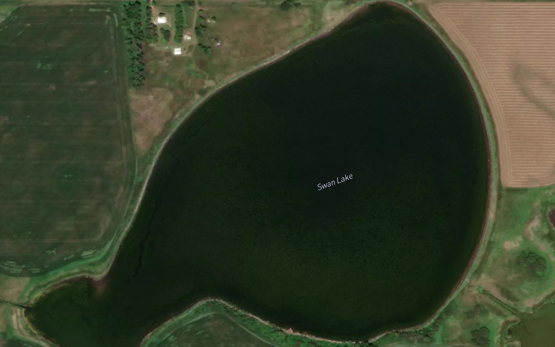 Satellite map of the Swan Lake