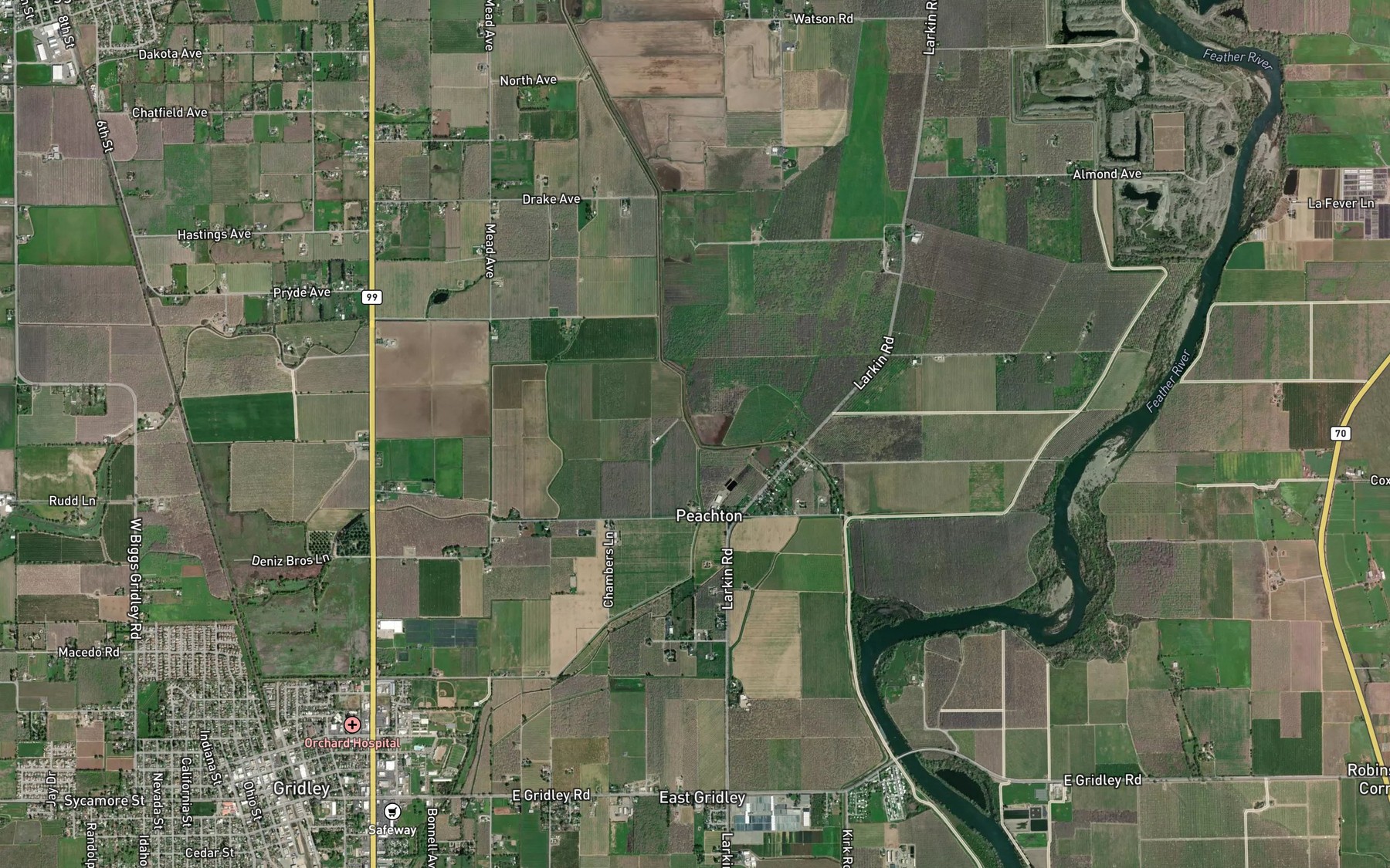 Satellite map of the Main Canal
