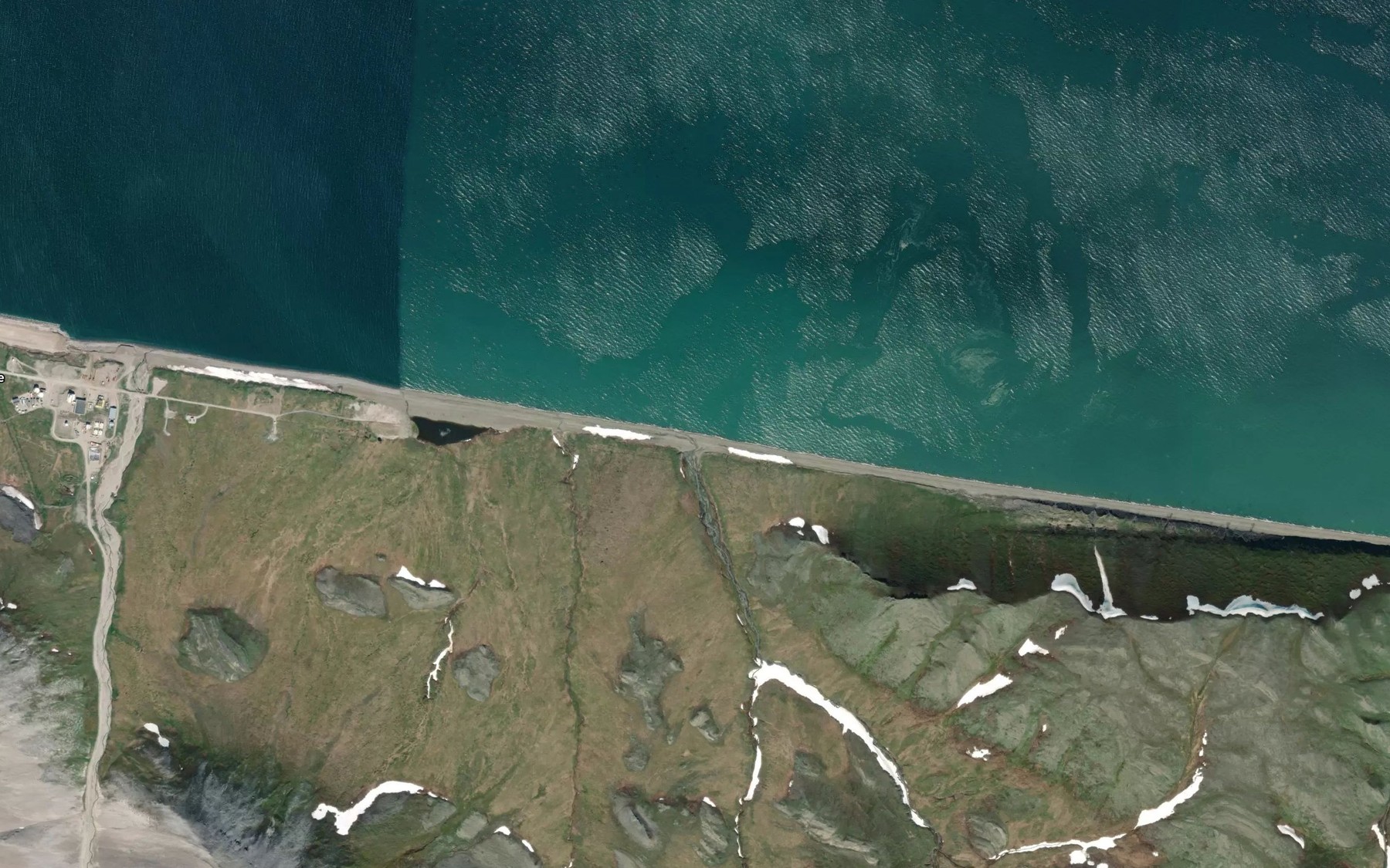 Satellite map of the Thetis Creek