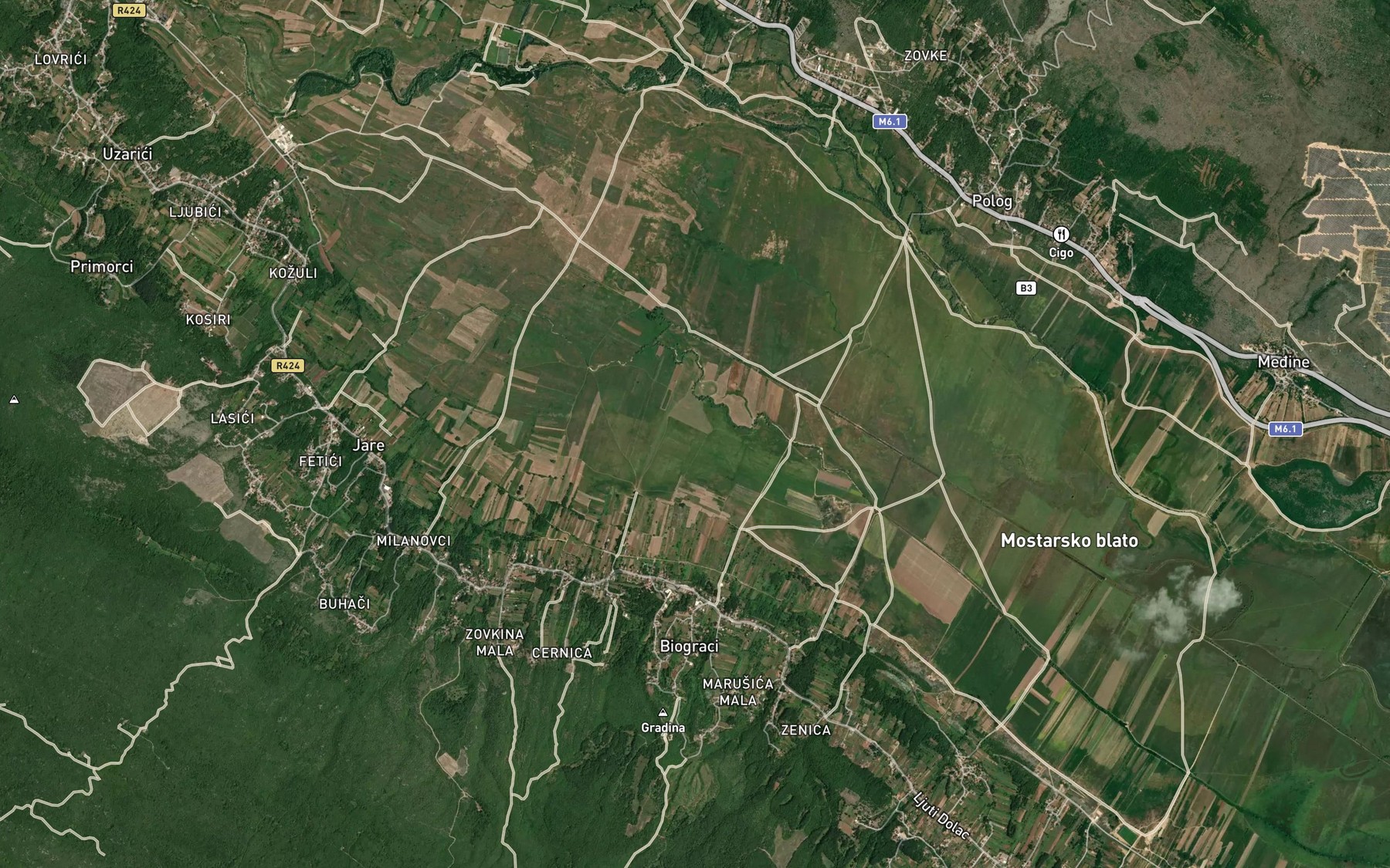 Satellite map of the Bilila