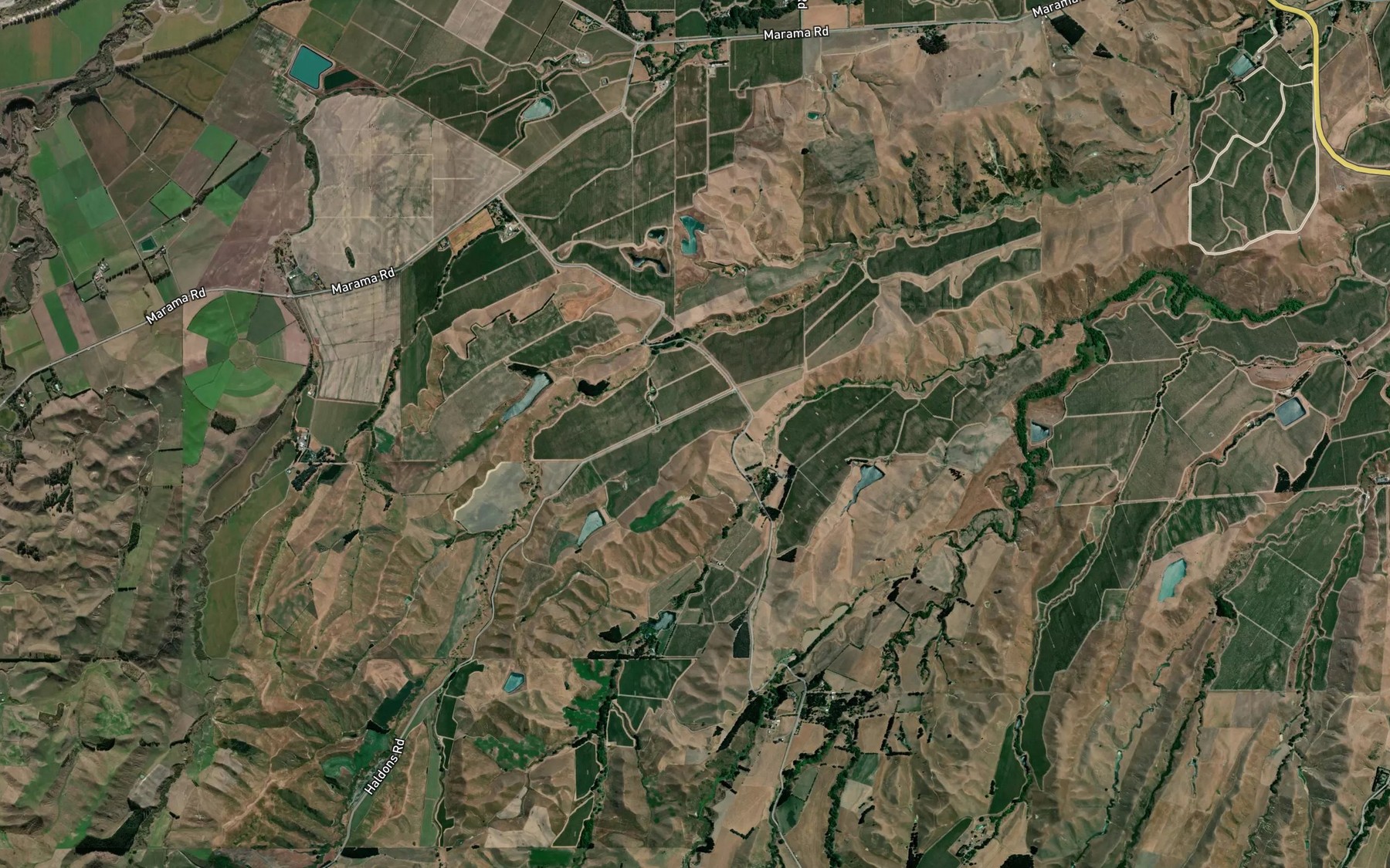 Satellite map of the Cecilia Creek