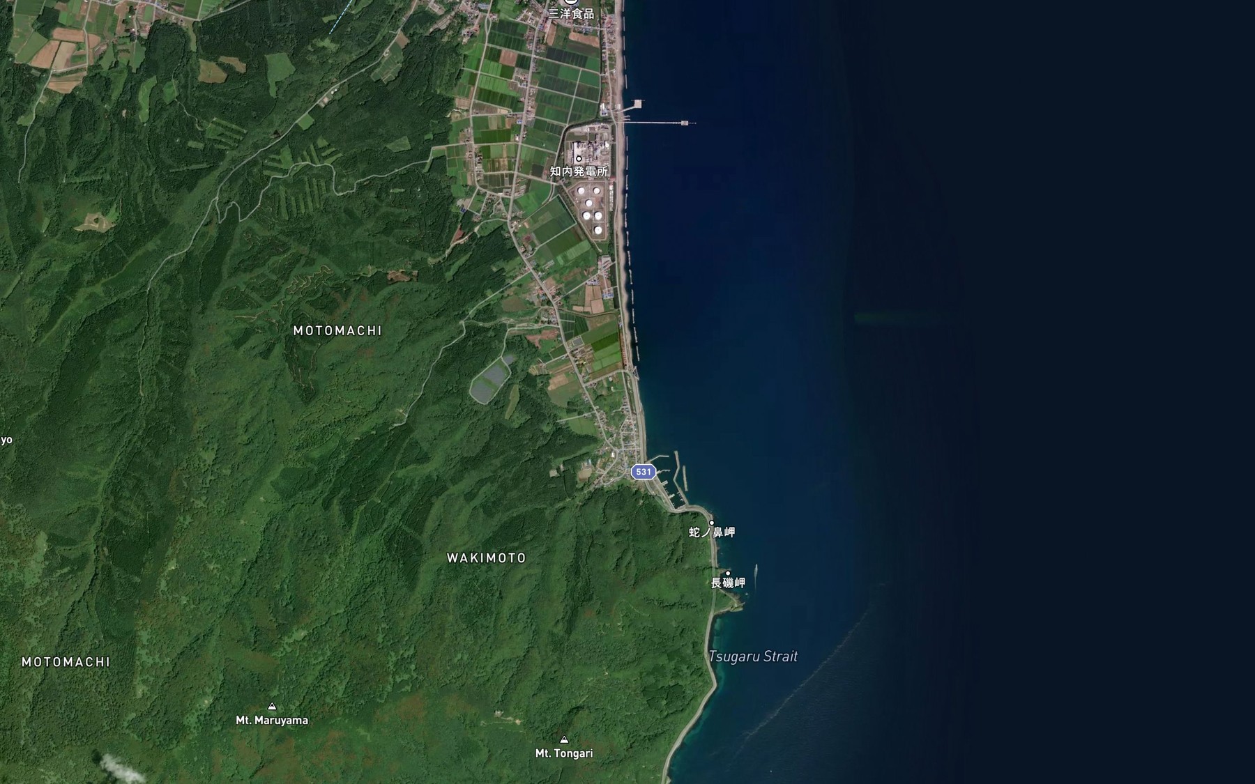 Satellite map of the Fukiri Gawa