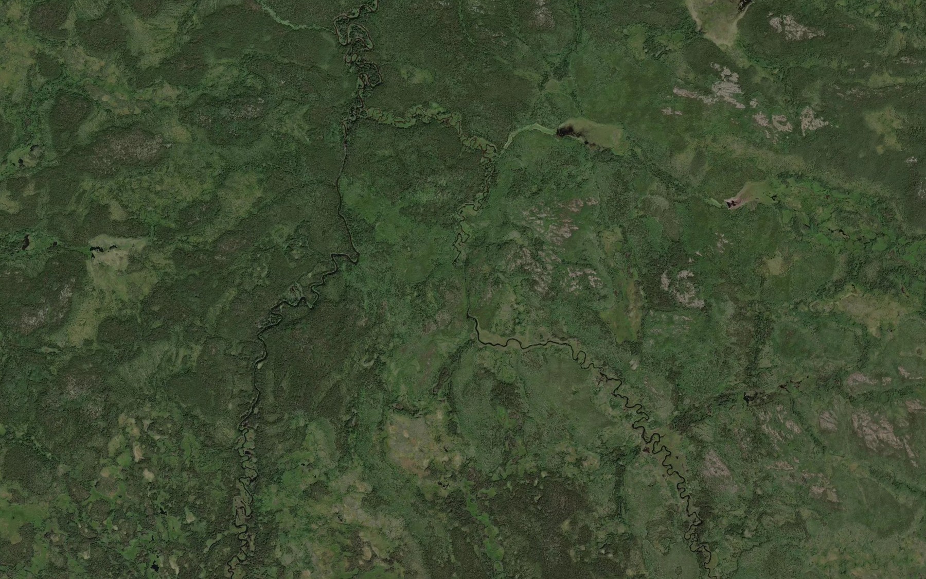 Satellite map of the Moore Rapids