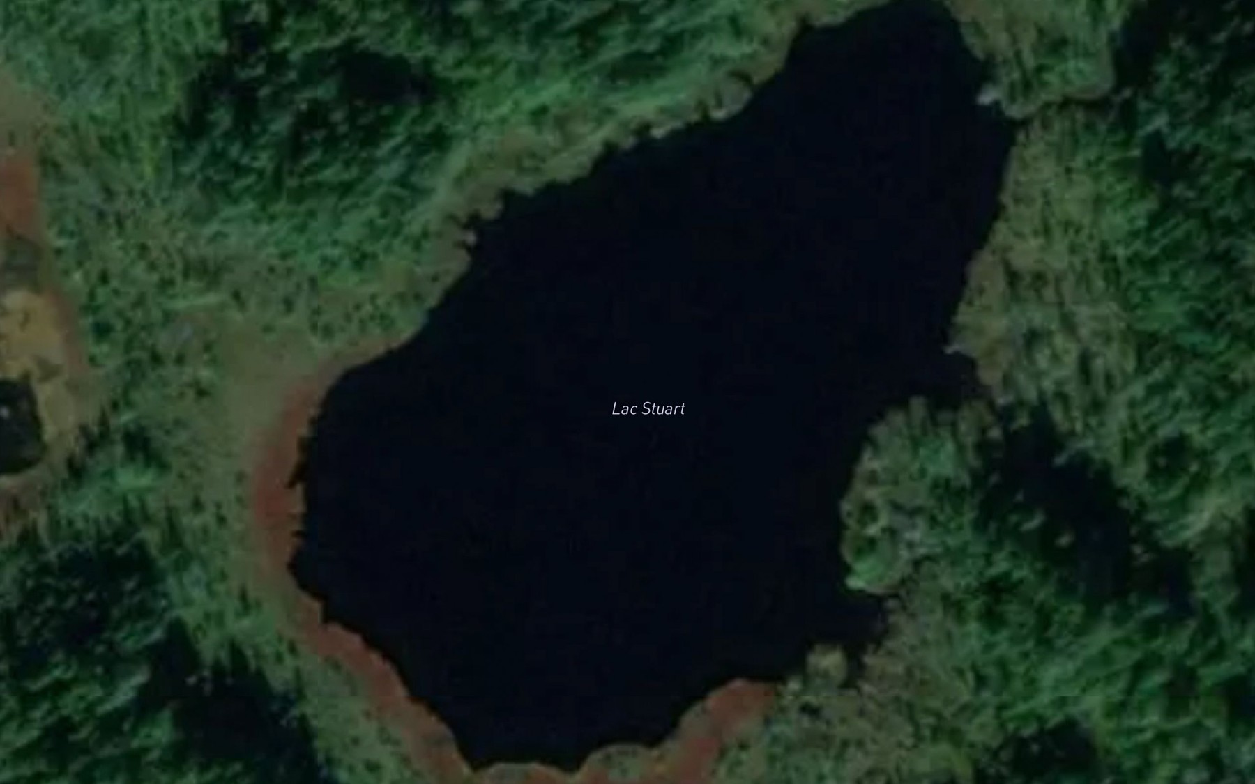 Satellite map of the Lac Stuart
