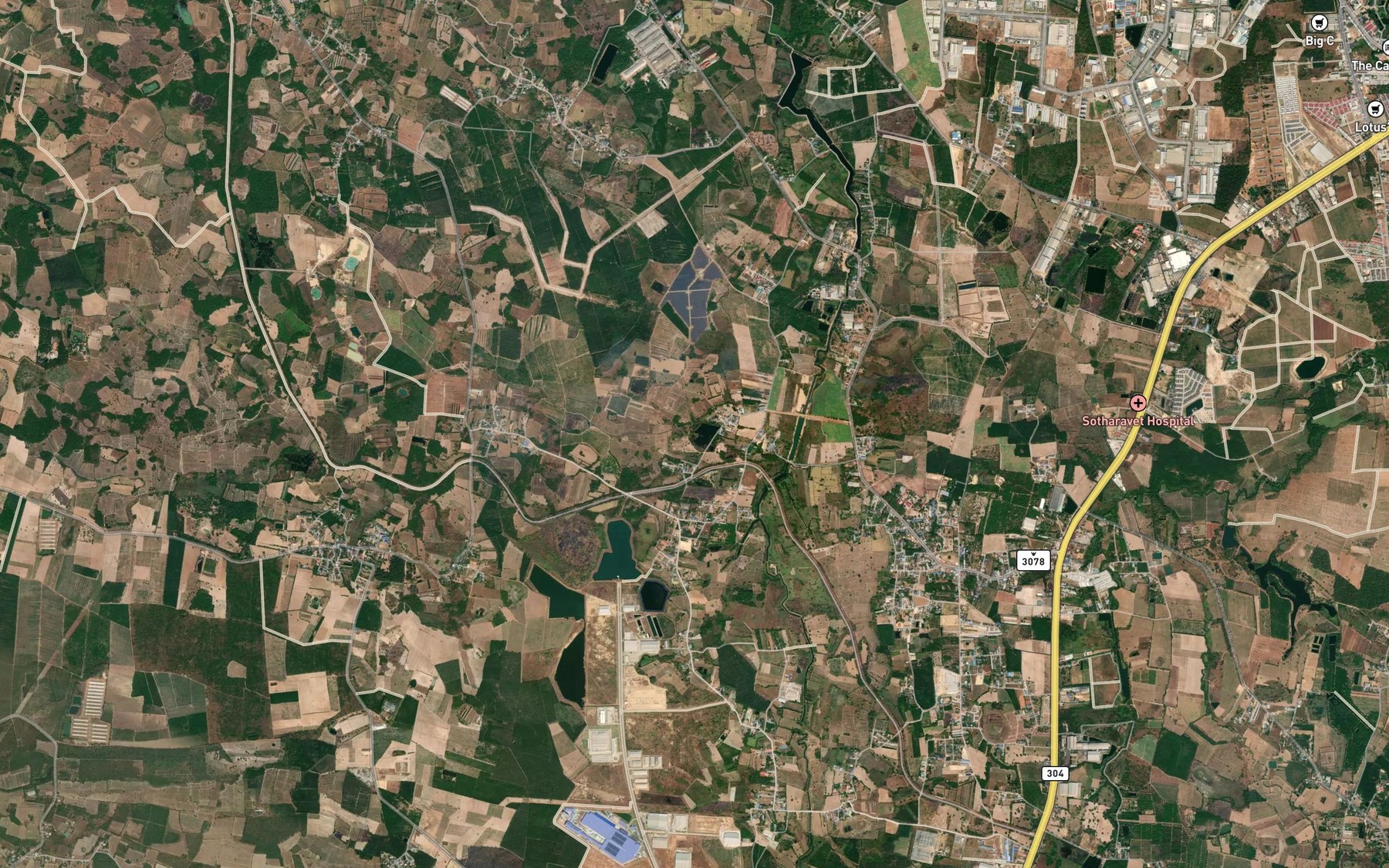 Satellite map of the Nong Phrong